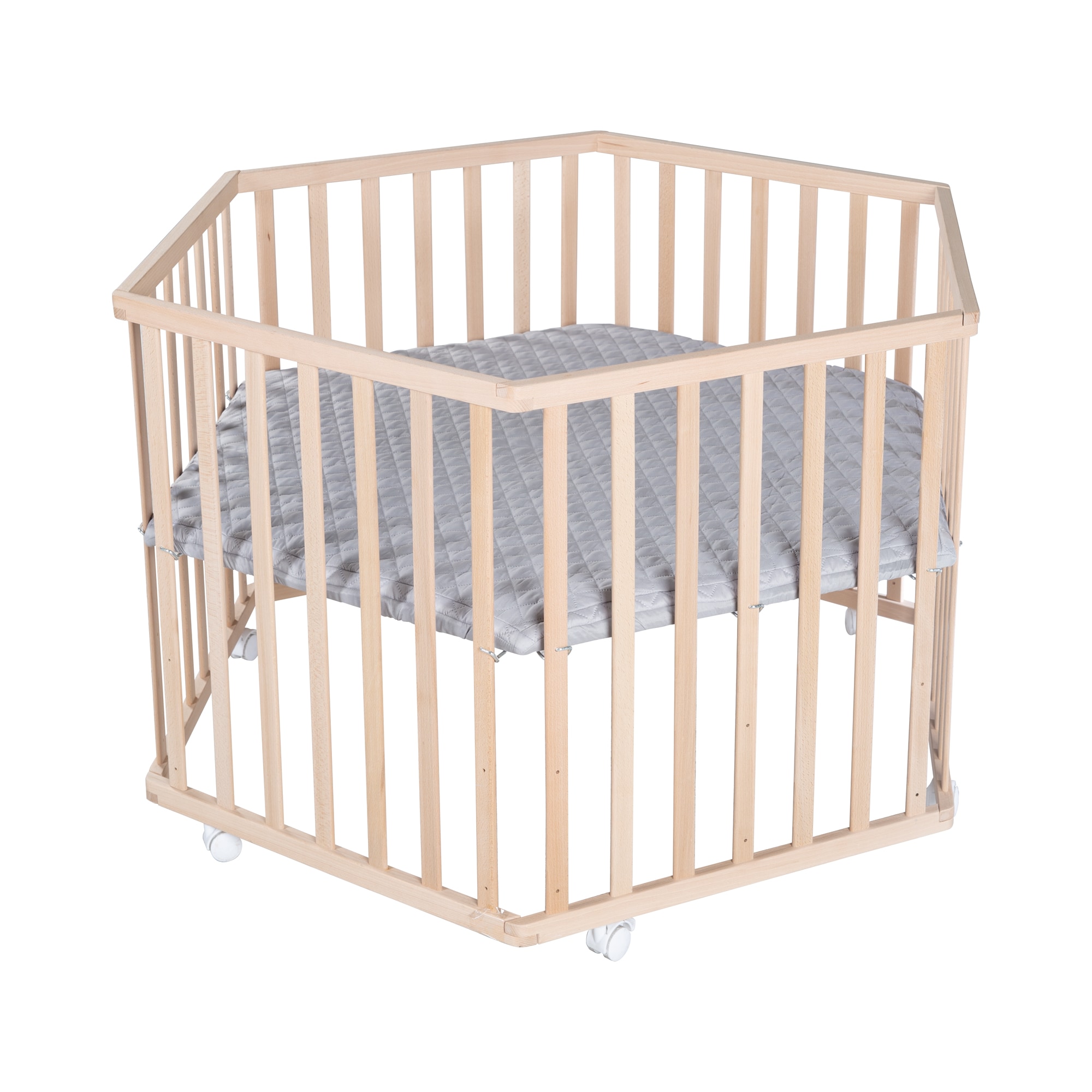 Laufgitter 6-eckig 'Cosiplay' aus Bio-Buche, inkl. Schutzeinlage 'roba Style' - Bild 1