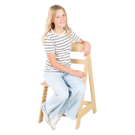 Treppenhochstuhl \'Sit Up bei natur kaufen Holz Jugendstuhl, Flex\', Netto bis zum mitwachsend online