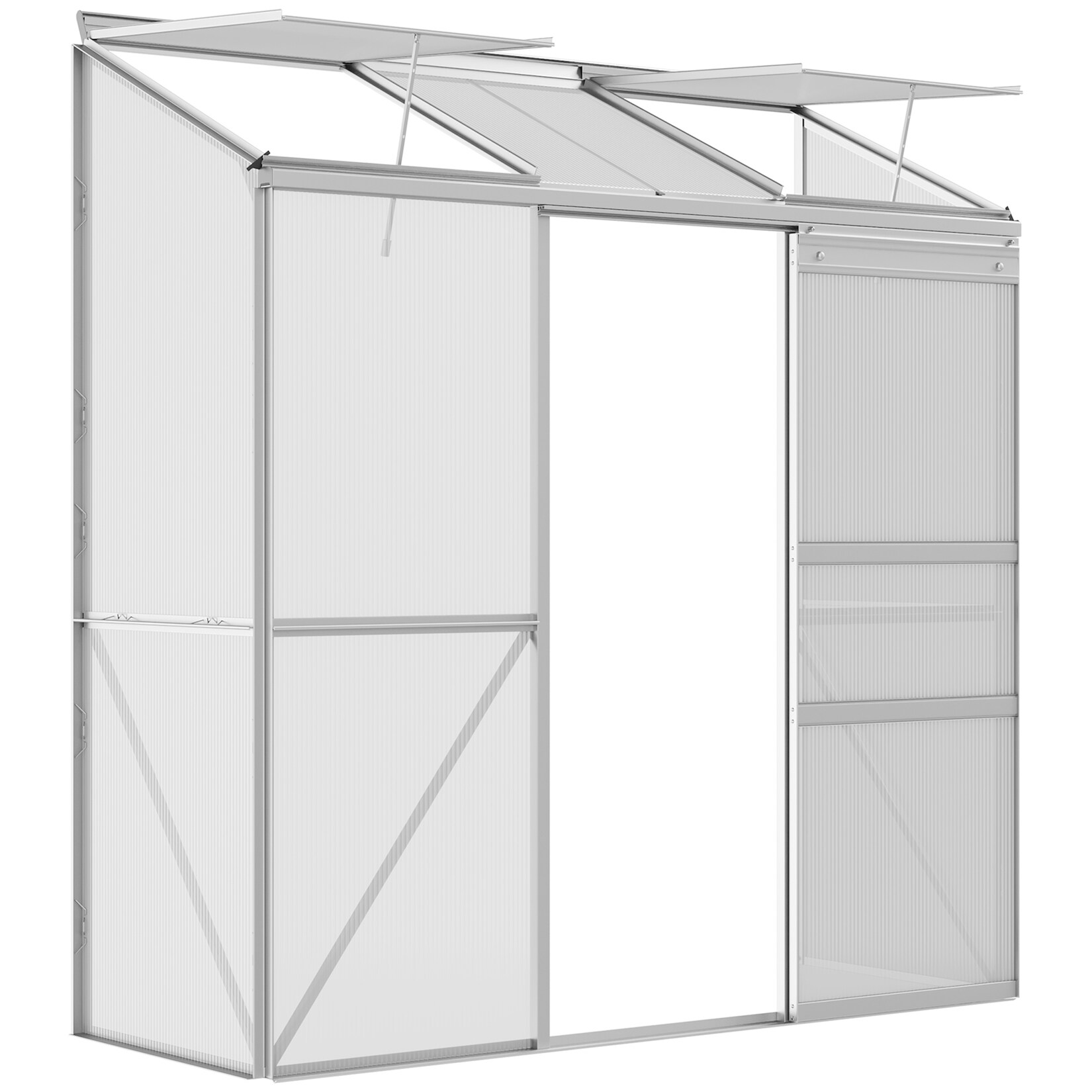 Gewächshaus Aluminium, Polycarbonat