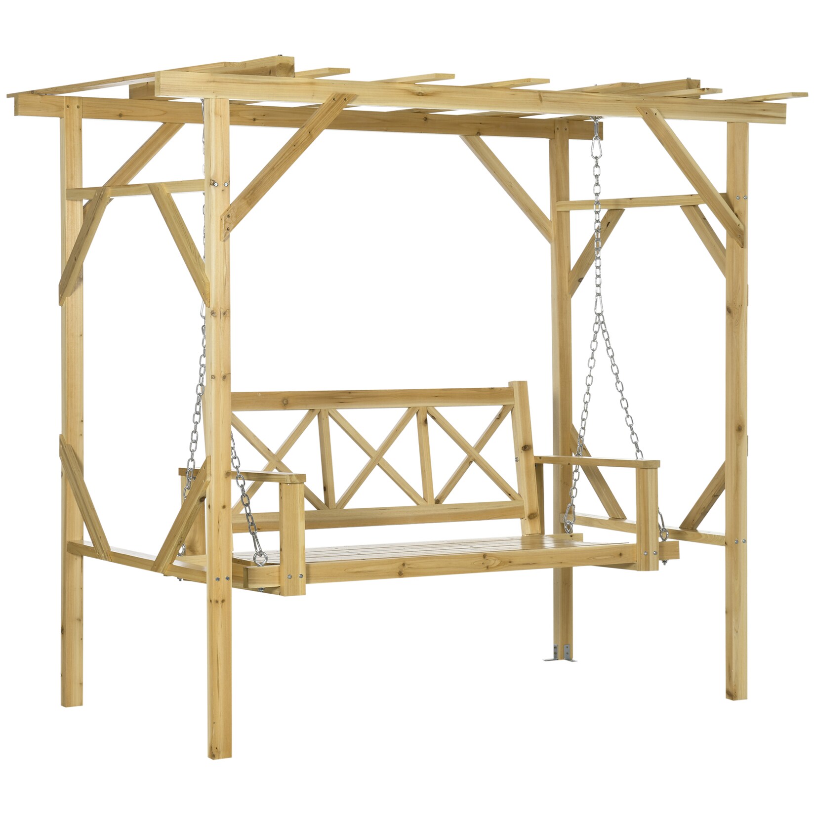 Outsunny Hollywoodschaukel Tannenholz | 04255633520784