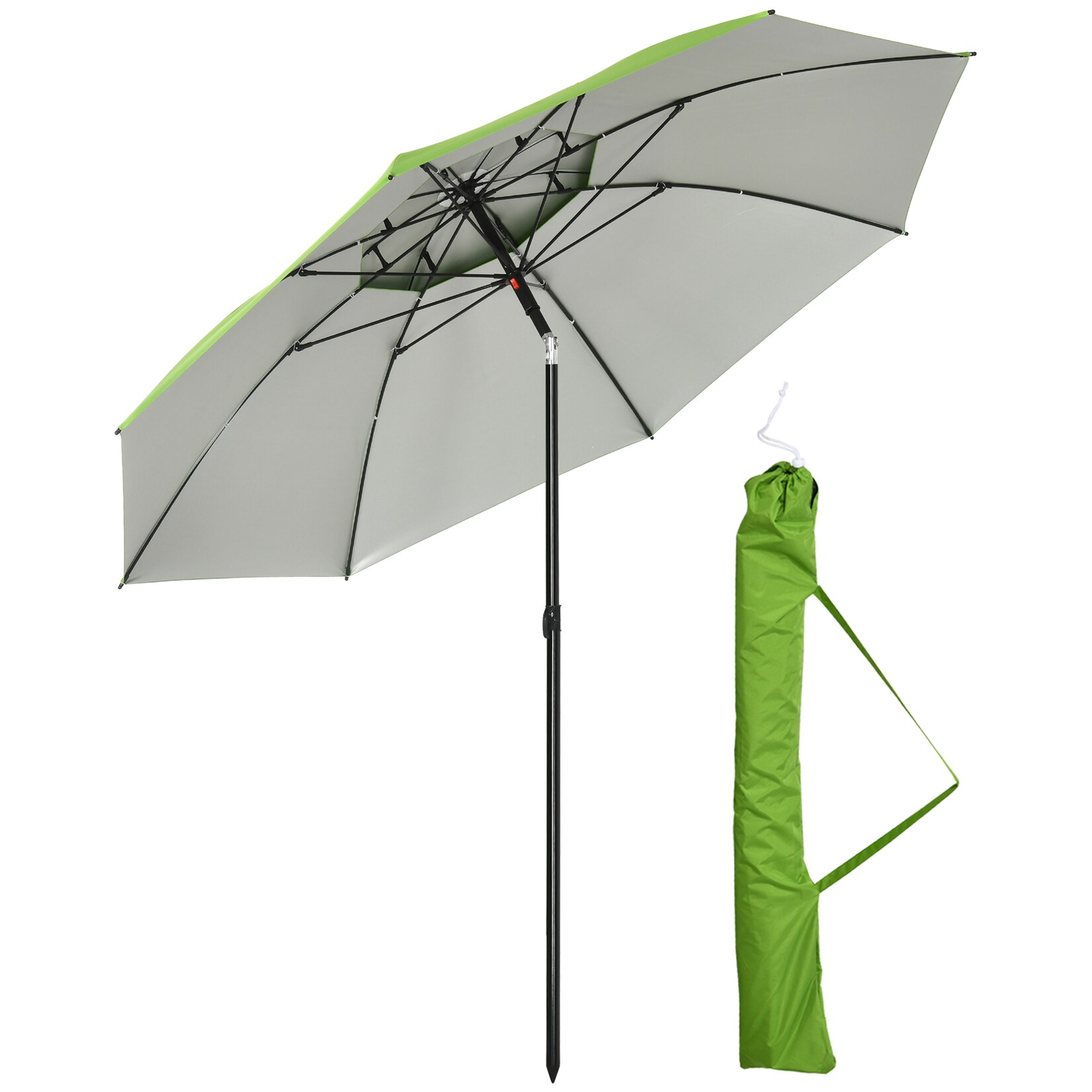 Outsunny Sonnenschirm Stahl, Polyester, Glasfaser | 04255633522603