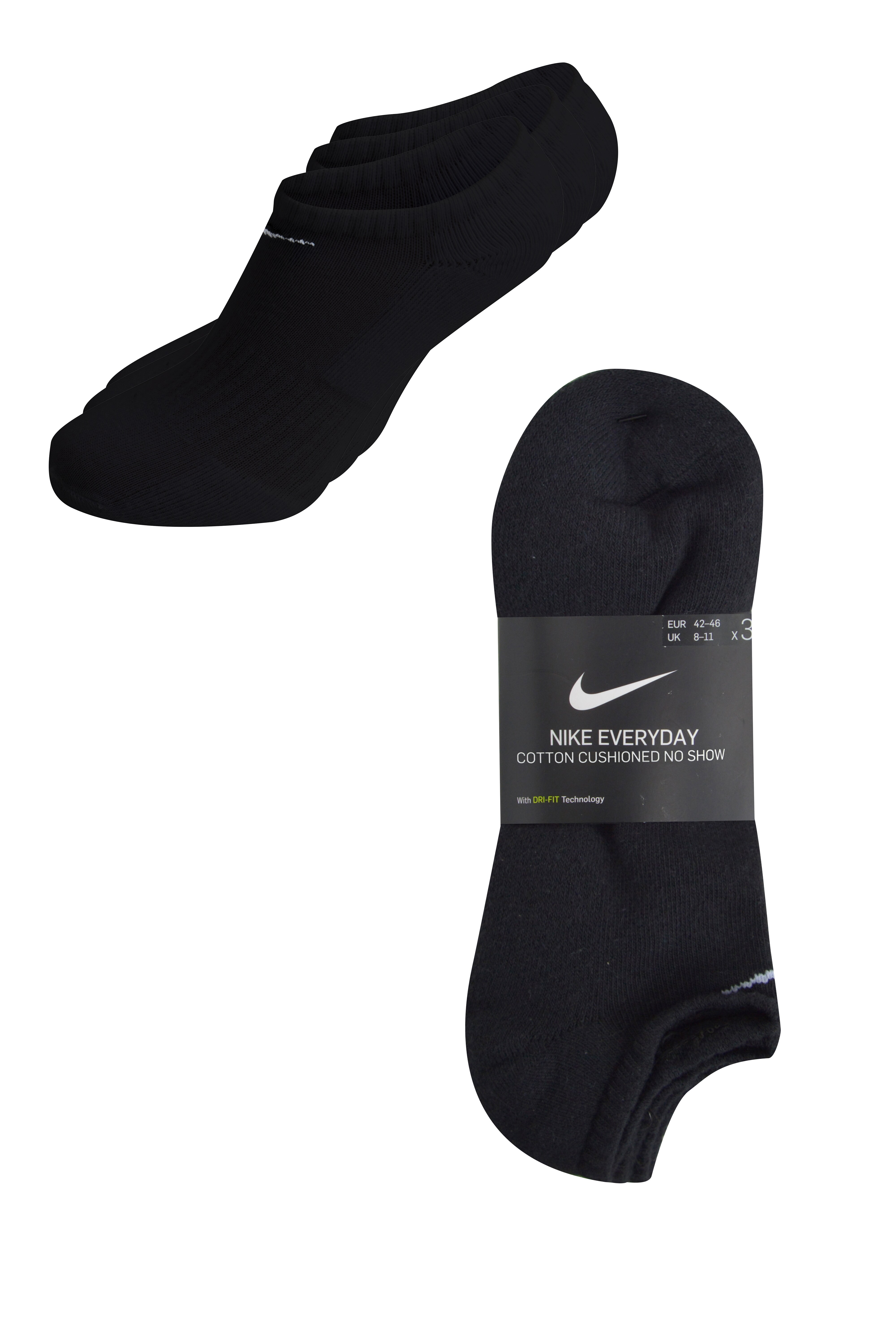 Nike Sneakersocken schwarz, Gr. 38-42 versch. Ausf&uuml;hrungen - Bild 1