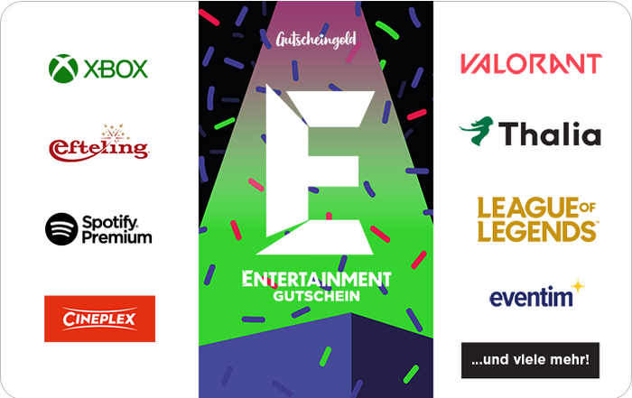 Gutscheingold ENTERTAINMENT Geschenkcode | 02100000873456