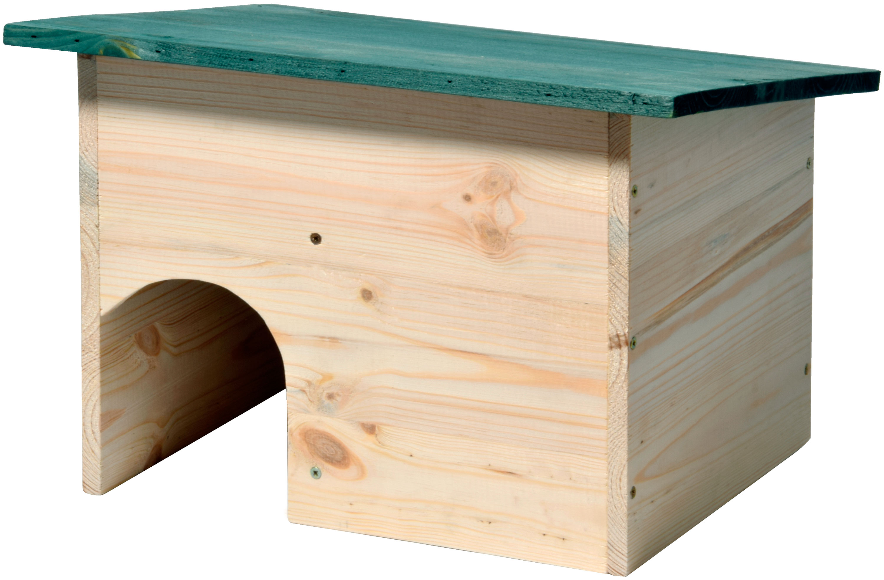 dobar Bausatz Igelhaus mit gr&uuml;nem wetterfestem Dach und Schleuse - Bild 1