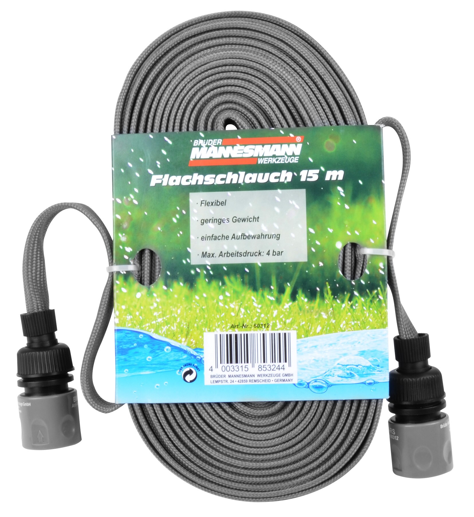 Br&uuml;der Mannesmann Flachschlauch 15m - Bild 1