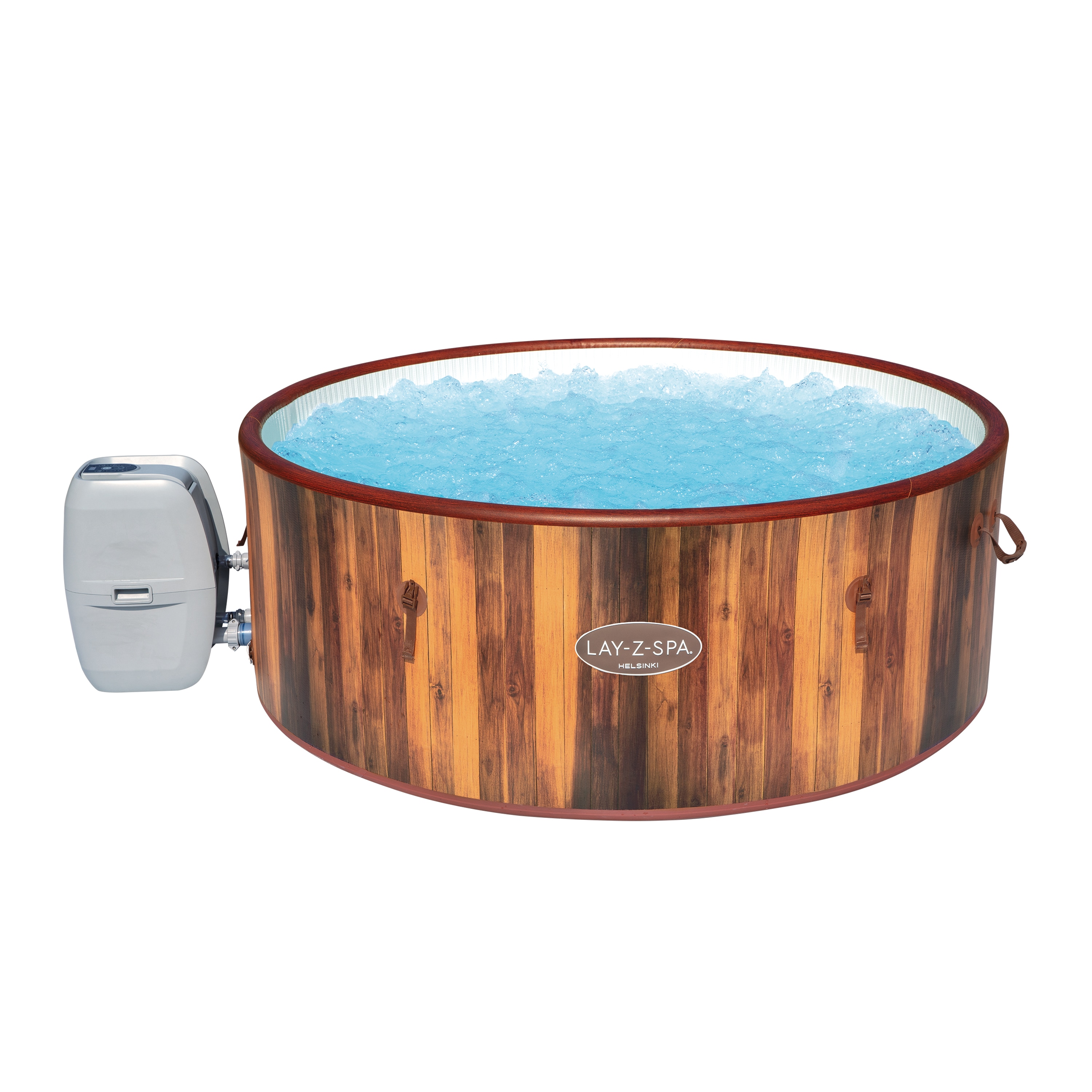 Bestway&reg; LAY-Z-SPA&reg; Whirlpool Helsinki AirJet Plus&trade; f&uuml;r 7 Personen, &Oslash; 180 x 66 cm, Holz-Optik (Pinie) - Bild 1