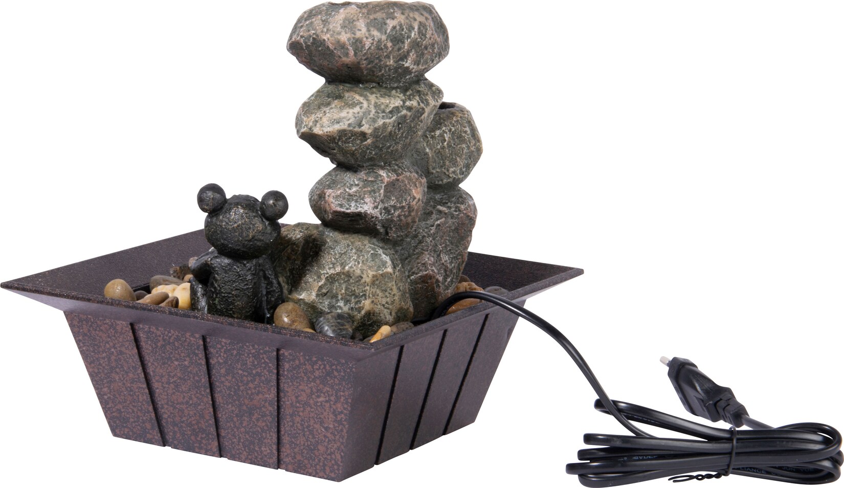 dobar Kleiner Polyresin-Brunnen mit Pumpe - versch. Ausführungen