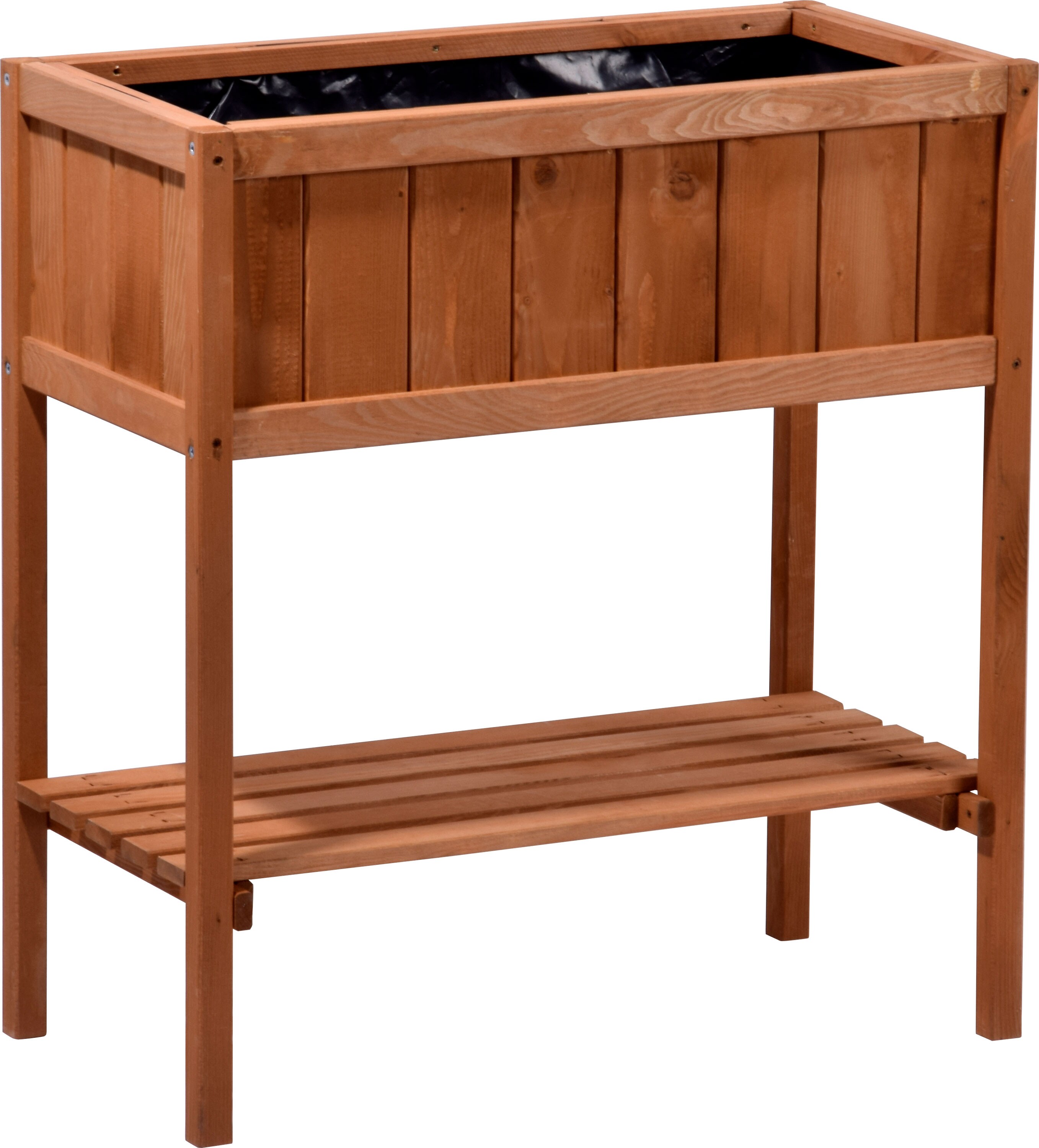 dobar Hochbeet mit Ablage, braun - Bild 1