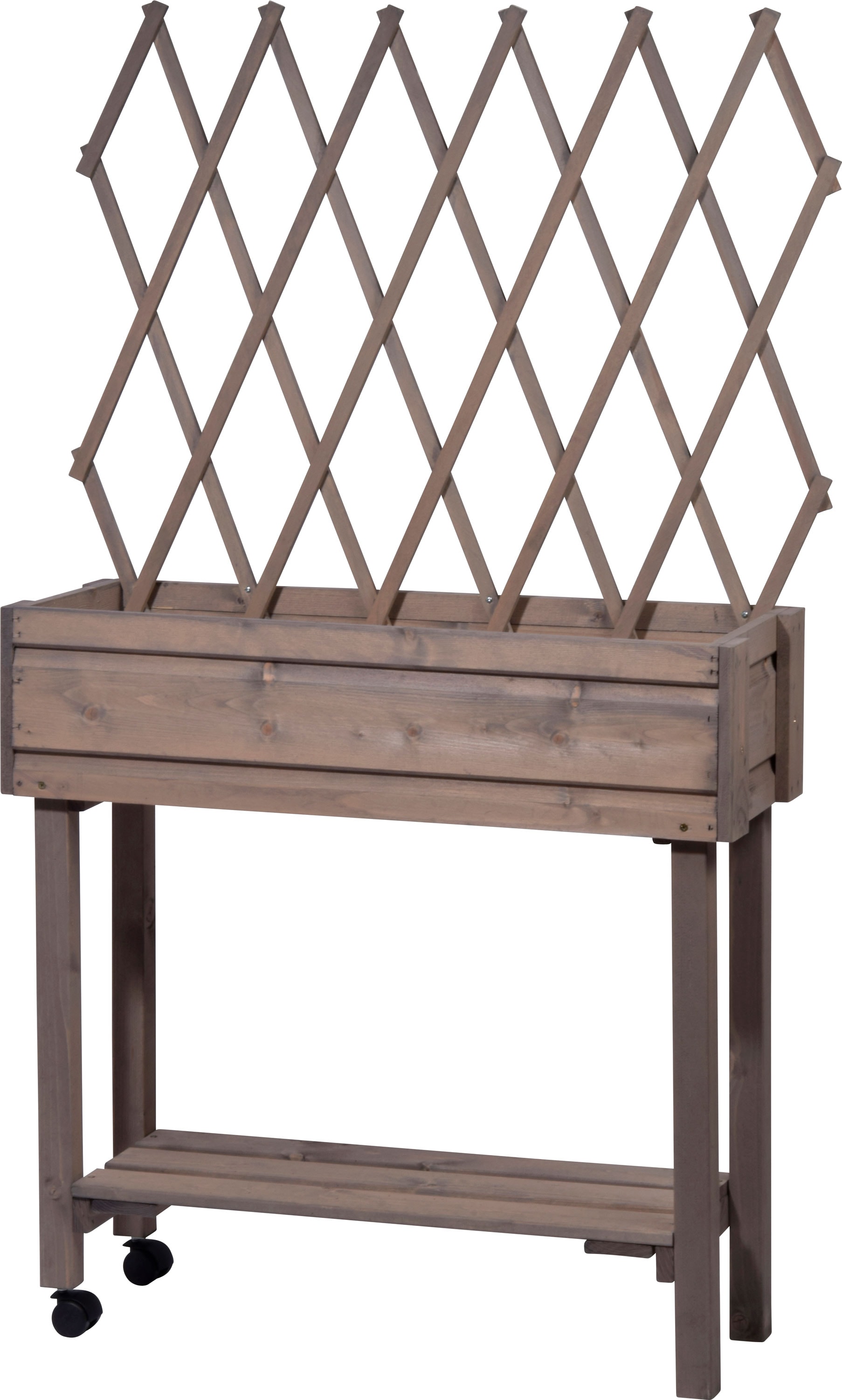 dobar Rollbares Hochbeet mit Rankgitter, grau - Bild 1