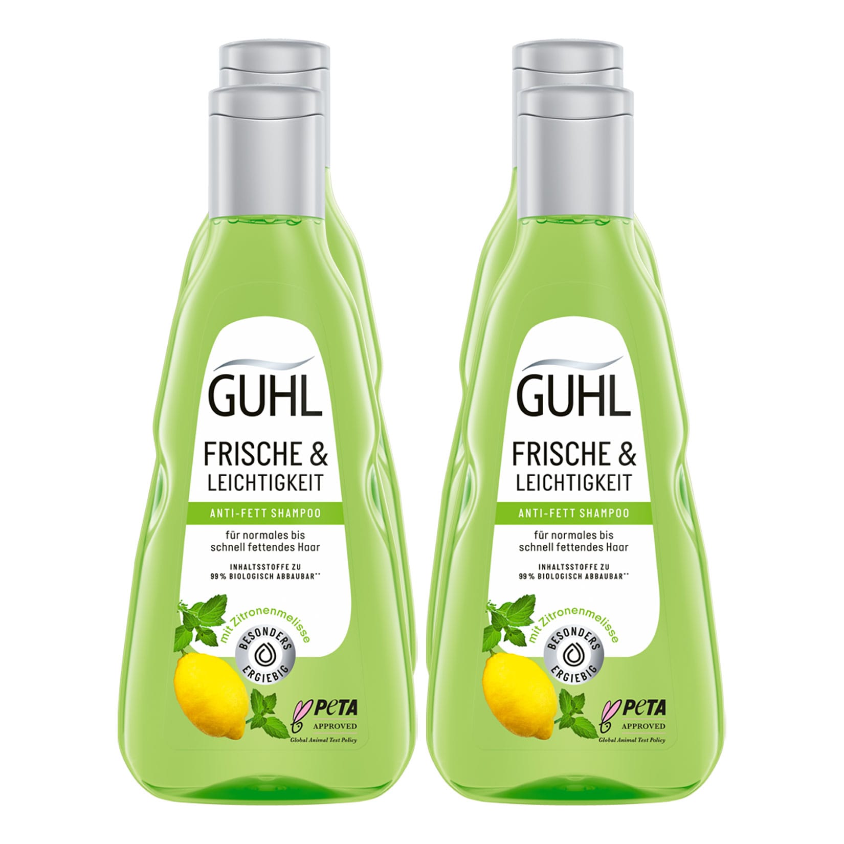 Guhl Shampoo Frische & Leichtigkeit 250 ml, 4er Pack - Bild 1