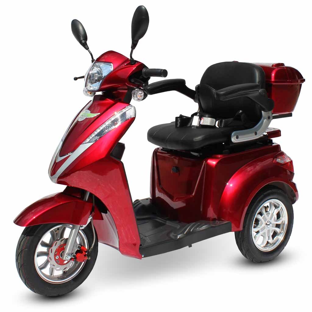 ECO ENGEL 501 Elektroroller, 25 km/h mit 30 Ah Li-Io Akku herausnehmbar, Rot