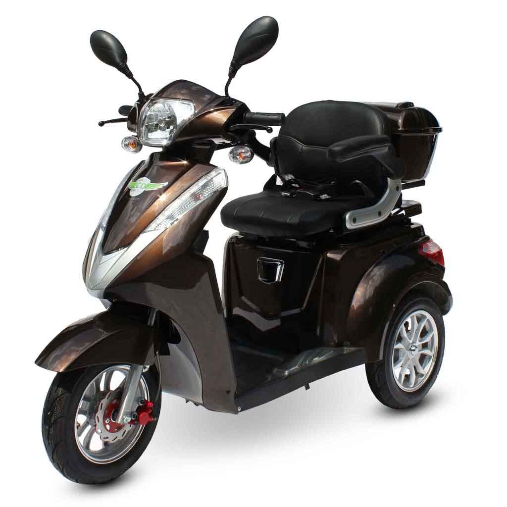 ECO ENGEL 501 Elektroroller, 25 km/h mit 30 Ah Li-Io Akku herausnehmbar, Braun