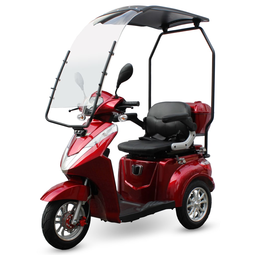 ECO ENGEL 501, Elektromobil f&uuml;r Senioren mit Dach 25 km/ h, 1000 Watt, Rot - Bild 1