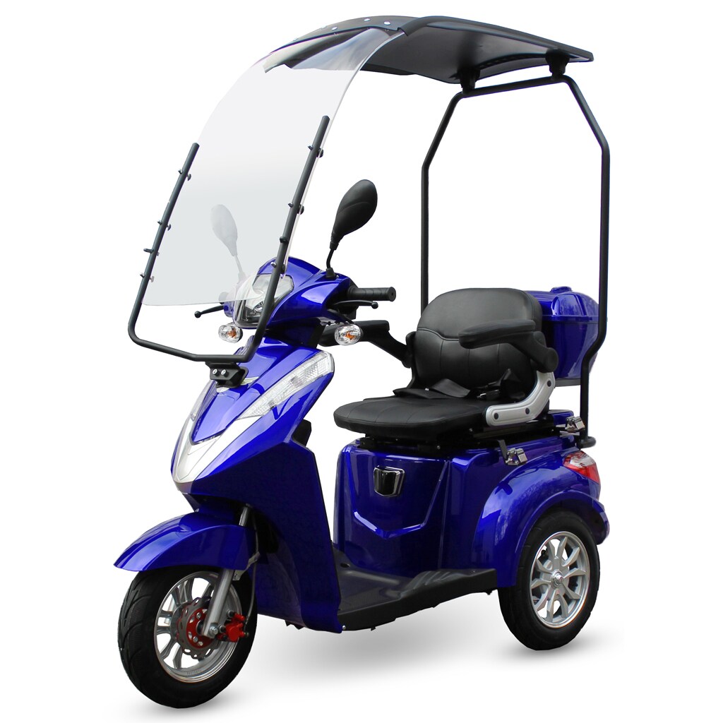 ECO ENGEL 501, Elektromobil f&uuml;r Senioren mit Dach 25 km/ h, 1000 Watt, Blau - Bild 1