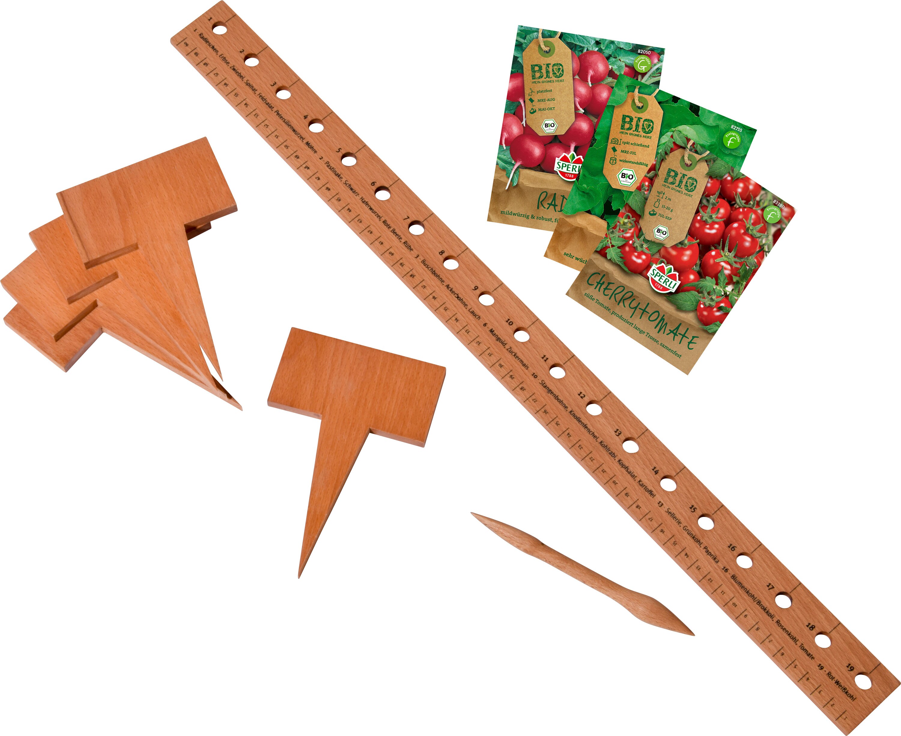 dobar Pflanzen-Starter-Set aus Buchenholz - Bild 1