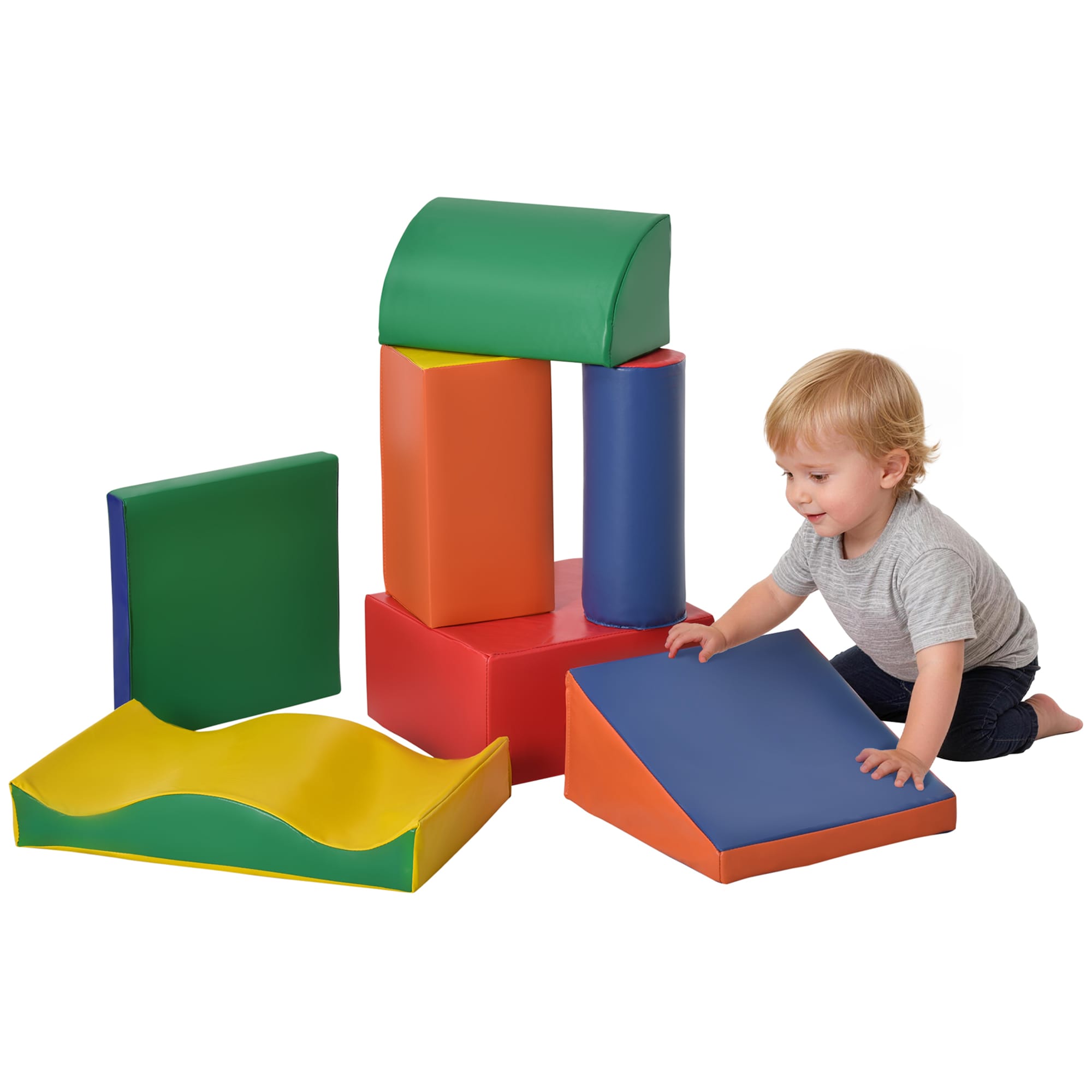HOMCOM Kinder-Softplay-Set PU, EPE - Bild 1