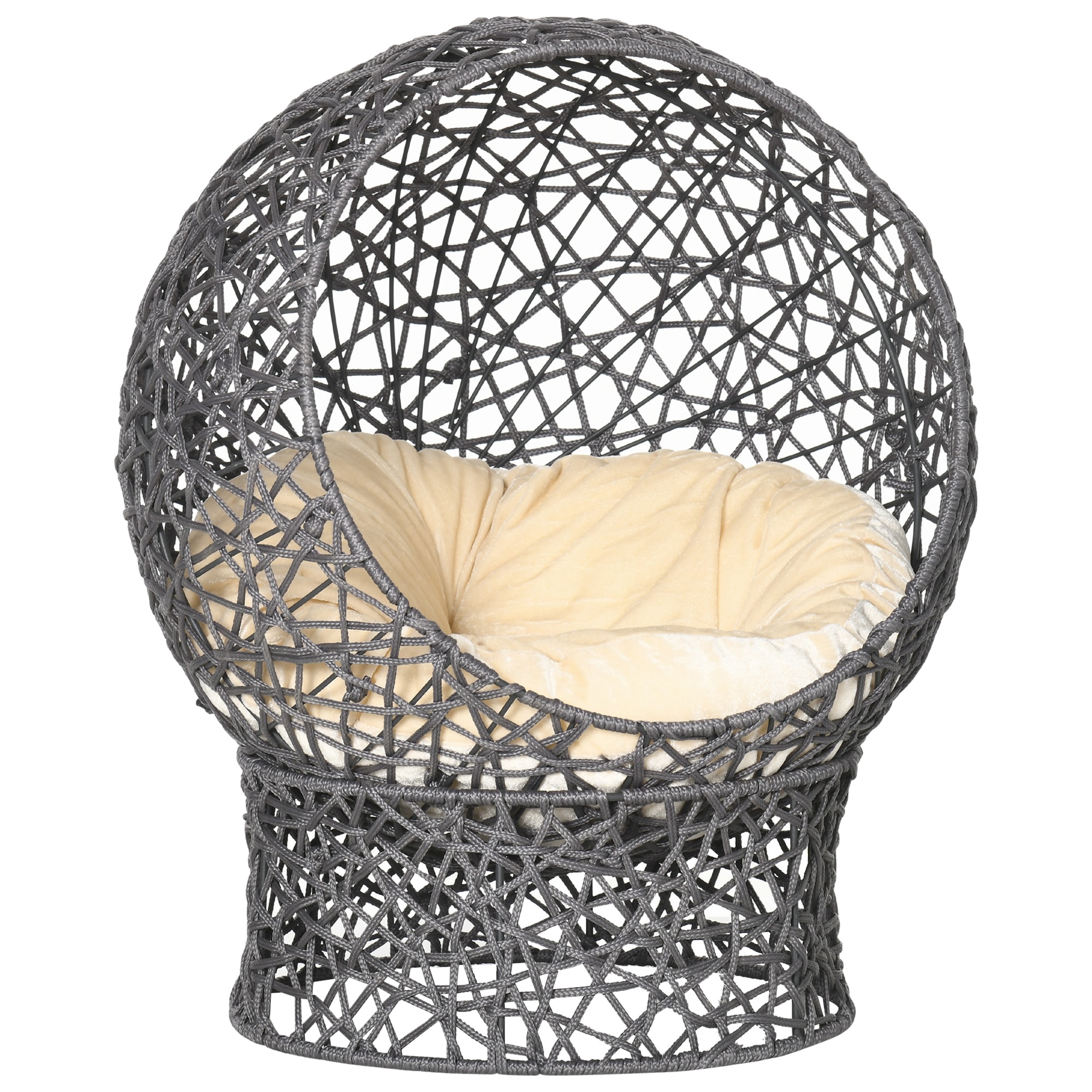 PawHut Katzenkorb Stahldraht, Polyester-Seil, Flanell, PP-Baumwolle - Bild 1