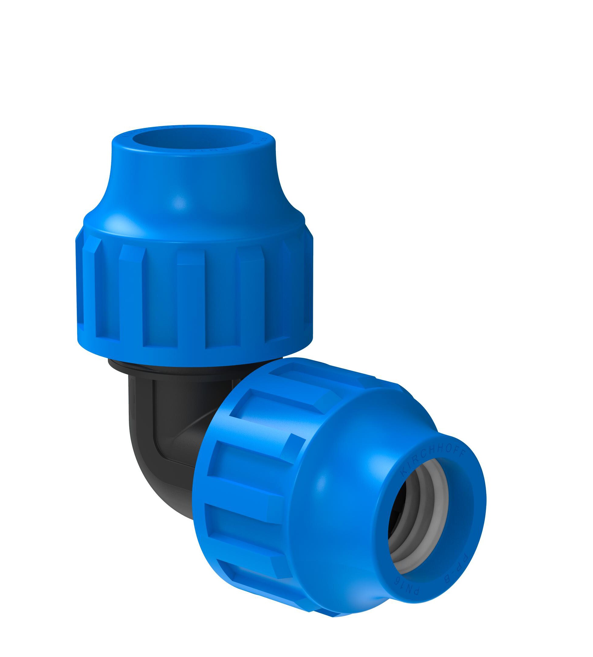 KIRCHHOFF 90&deg; Verbindungswinkel 20 x 20 mm f&uuml;r HDPE Bew&auml;sserungssystem, Gartenbew&auml;sserung Made in EU - Bild 1