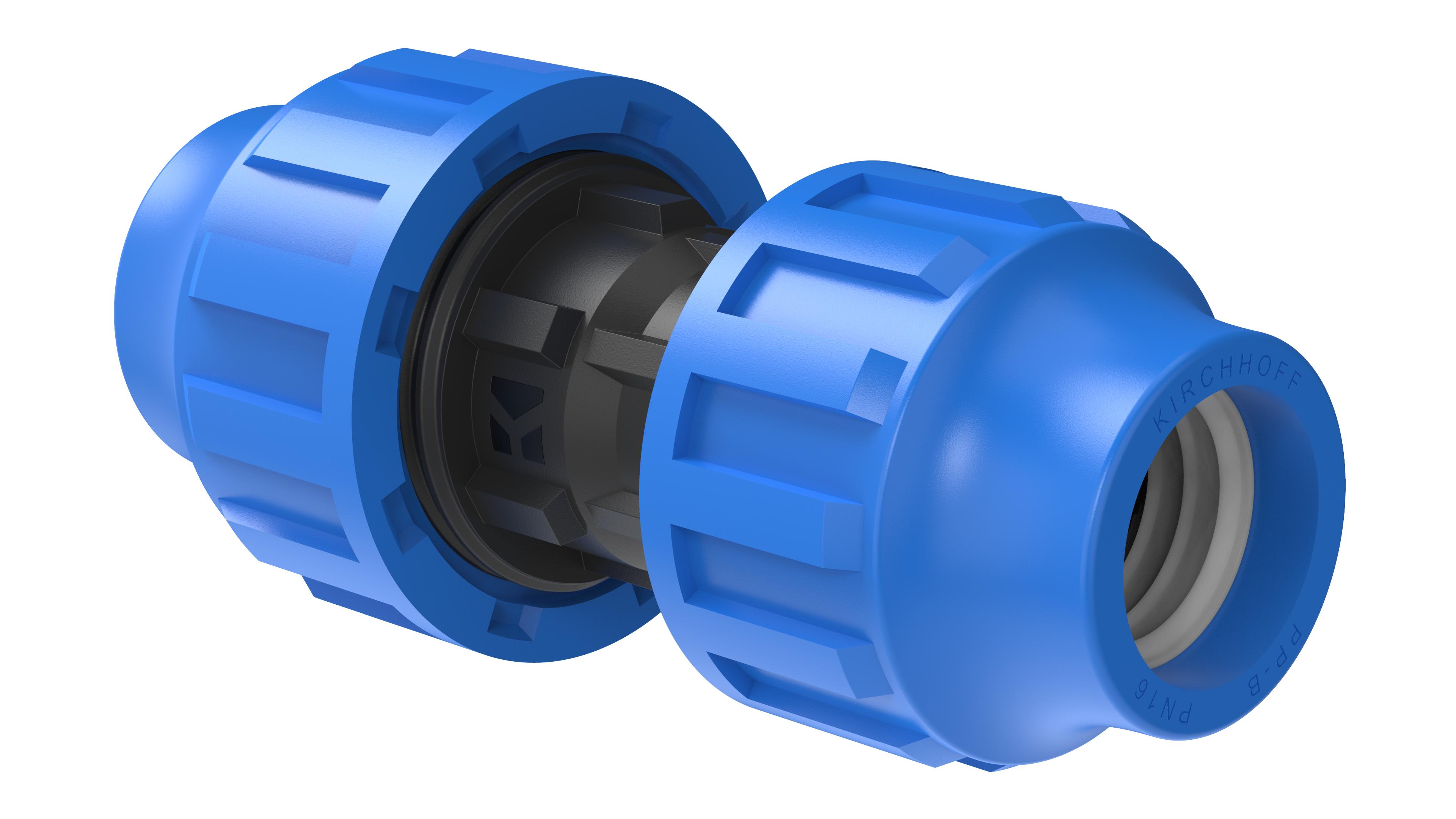 KIRCHHOFF Reduzier-Verbindungsst&uuml;ck, 25 x 20 mm f&uuml;r HDPE Bew&auml;sserungssystem, Gartenbew&auml;sserung Made in EU - Bild 1