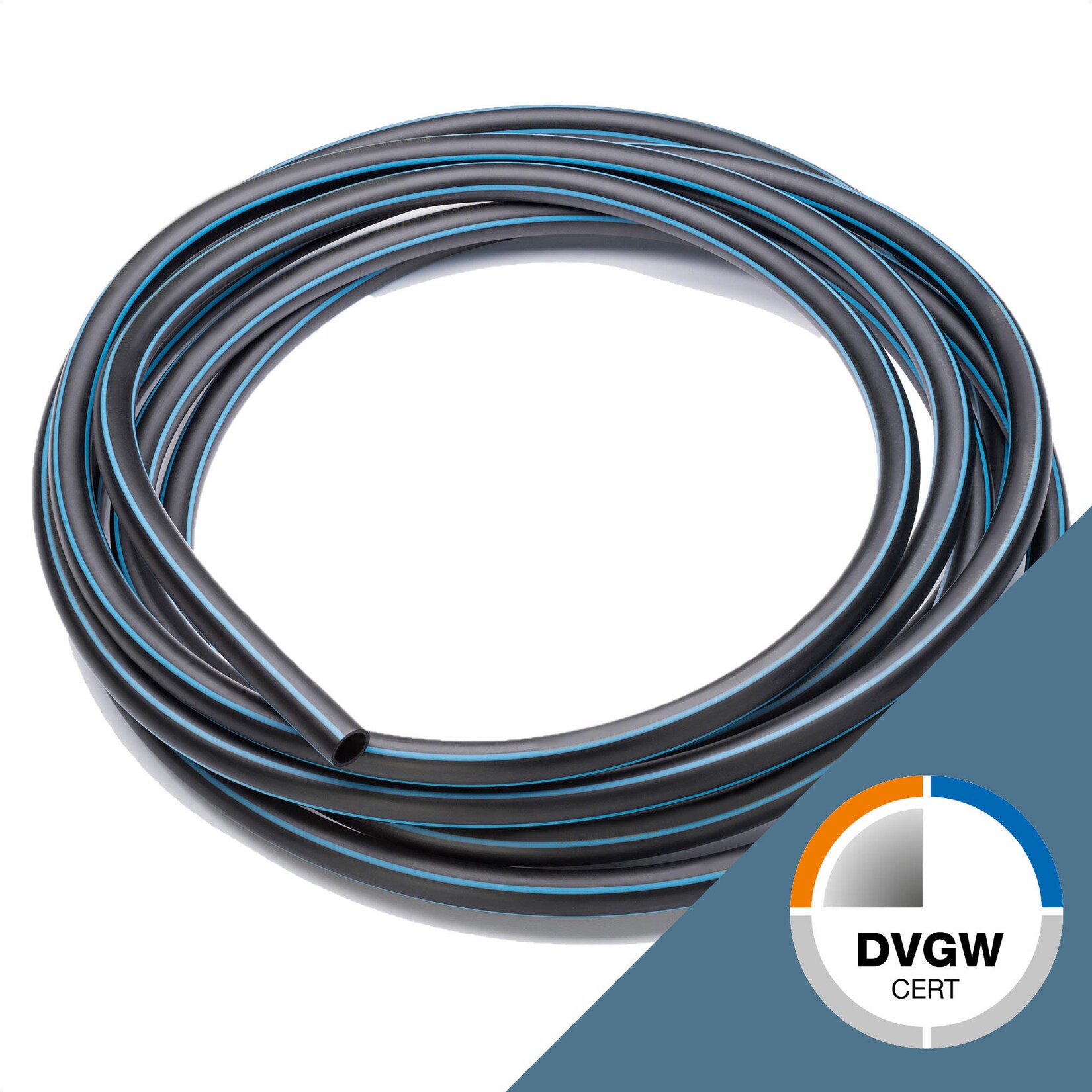 KIRCHHOFF HDPE Rohr 20 mm x 100 m Bewässerungssystem, Kunststoffrohr Gartenbewässerung Made in EU