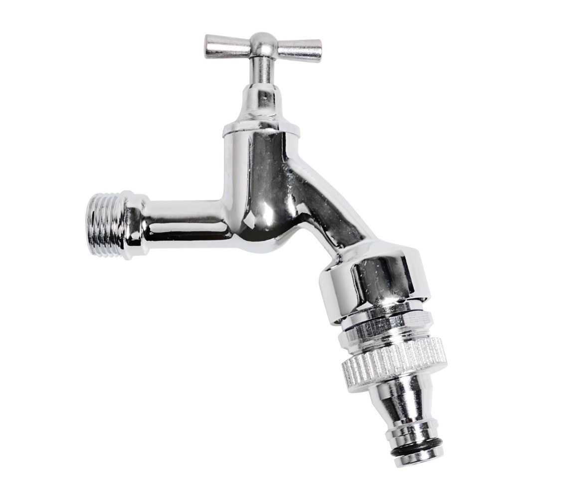 KIRCHHOFF Wasserhahn Garten, Au&szlig;enwasserhahn mit Gardena Click, Wasserhahn aussen mit Schlauchverschraubung - Bild 1