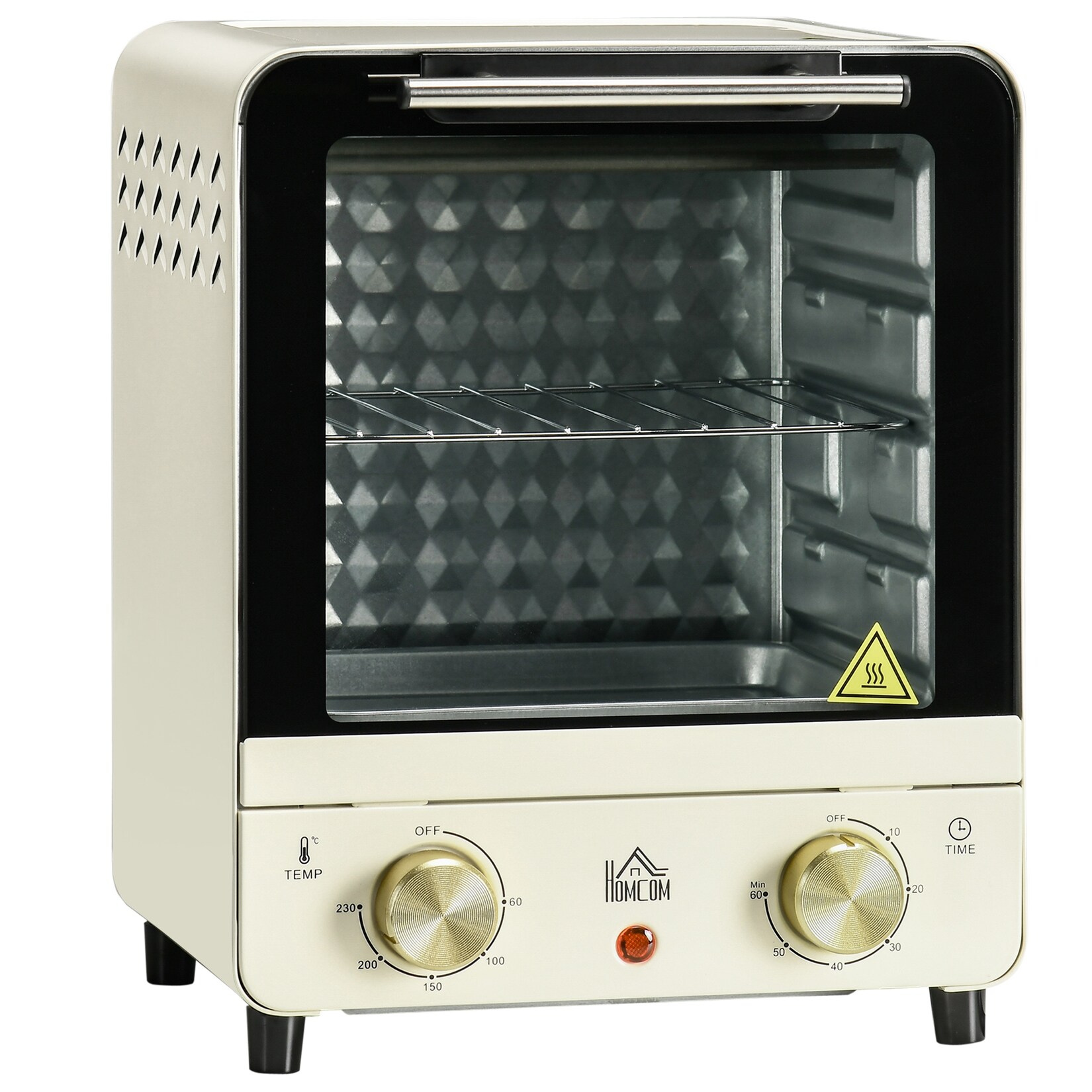 Minibackofen Eisen, Edelstahl, gehärtetes Glas
