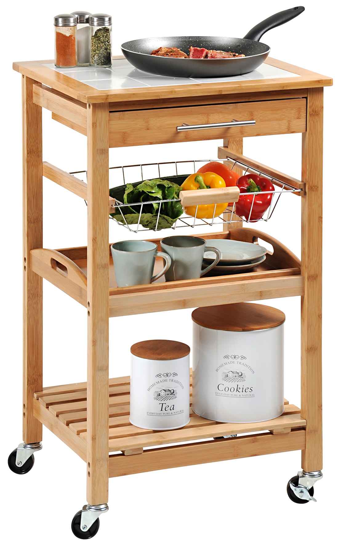 Kesper K&uuml;chenwagen - Fliesen/Bambus FSC - Bild 1