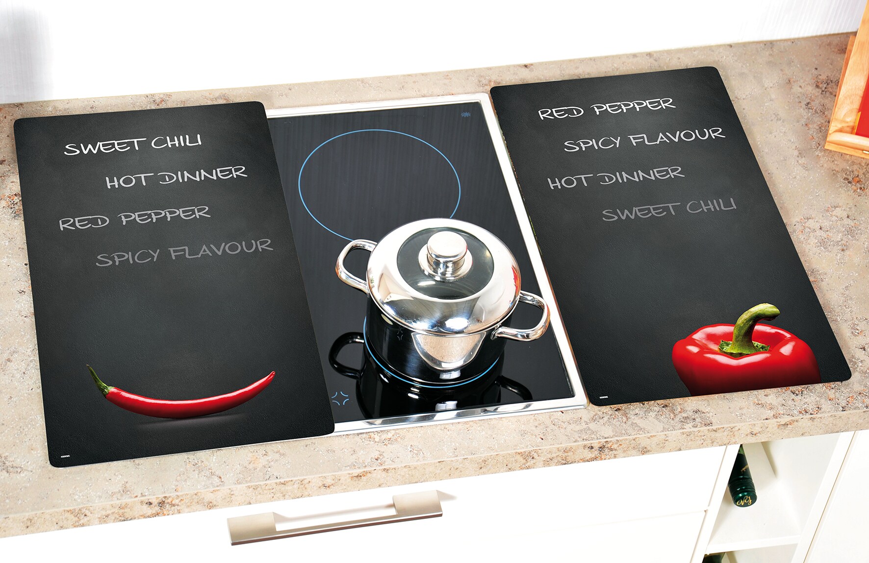 KESPER Multi-Glasschneideplatte, 2er Pack, Motiv: Chili - Bild 1