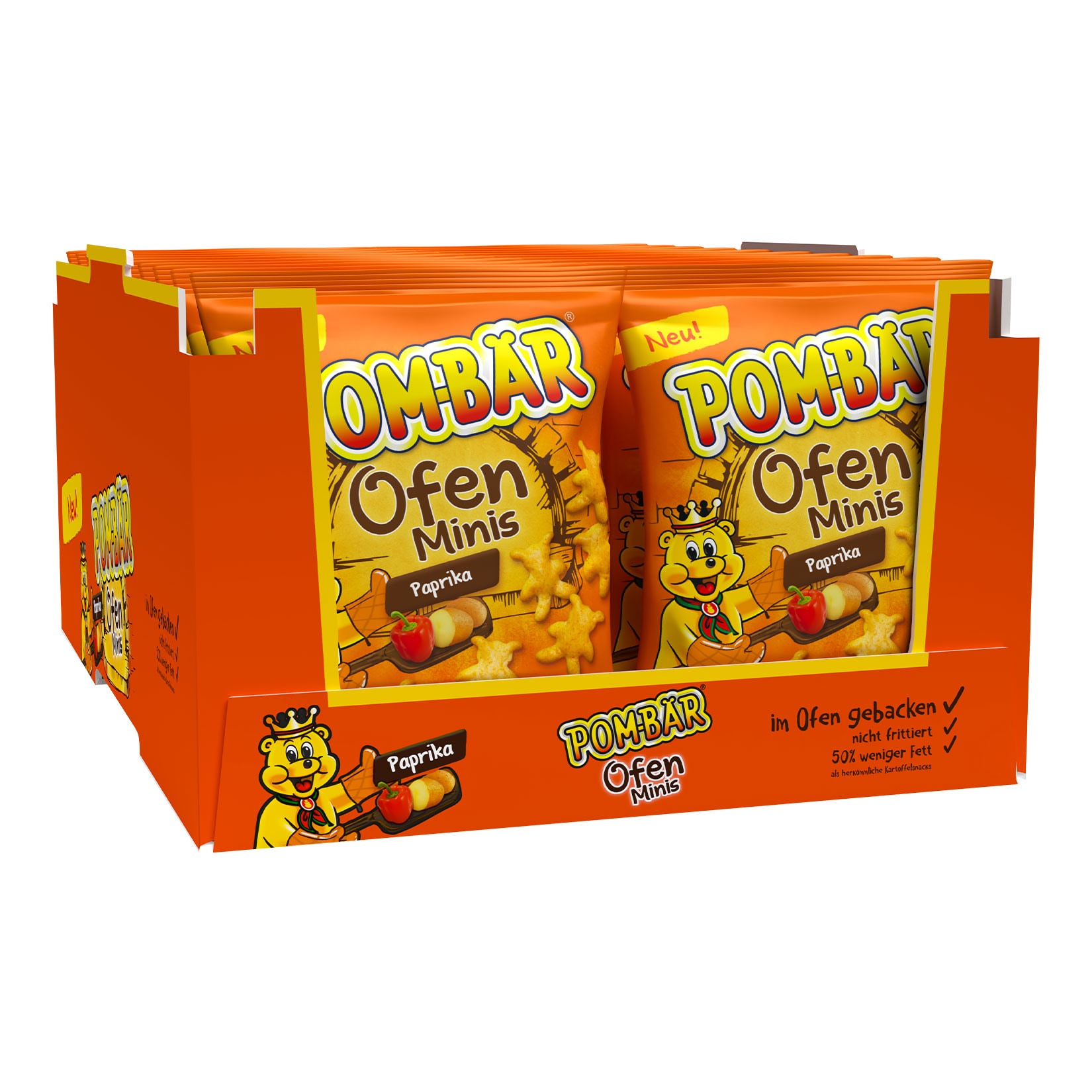 Pom-B&auml;r Ofen Minis Paprika 80 g, 14er Pack - Bild 1