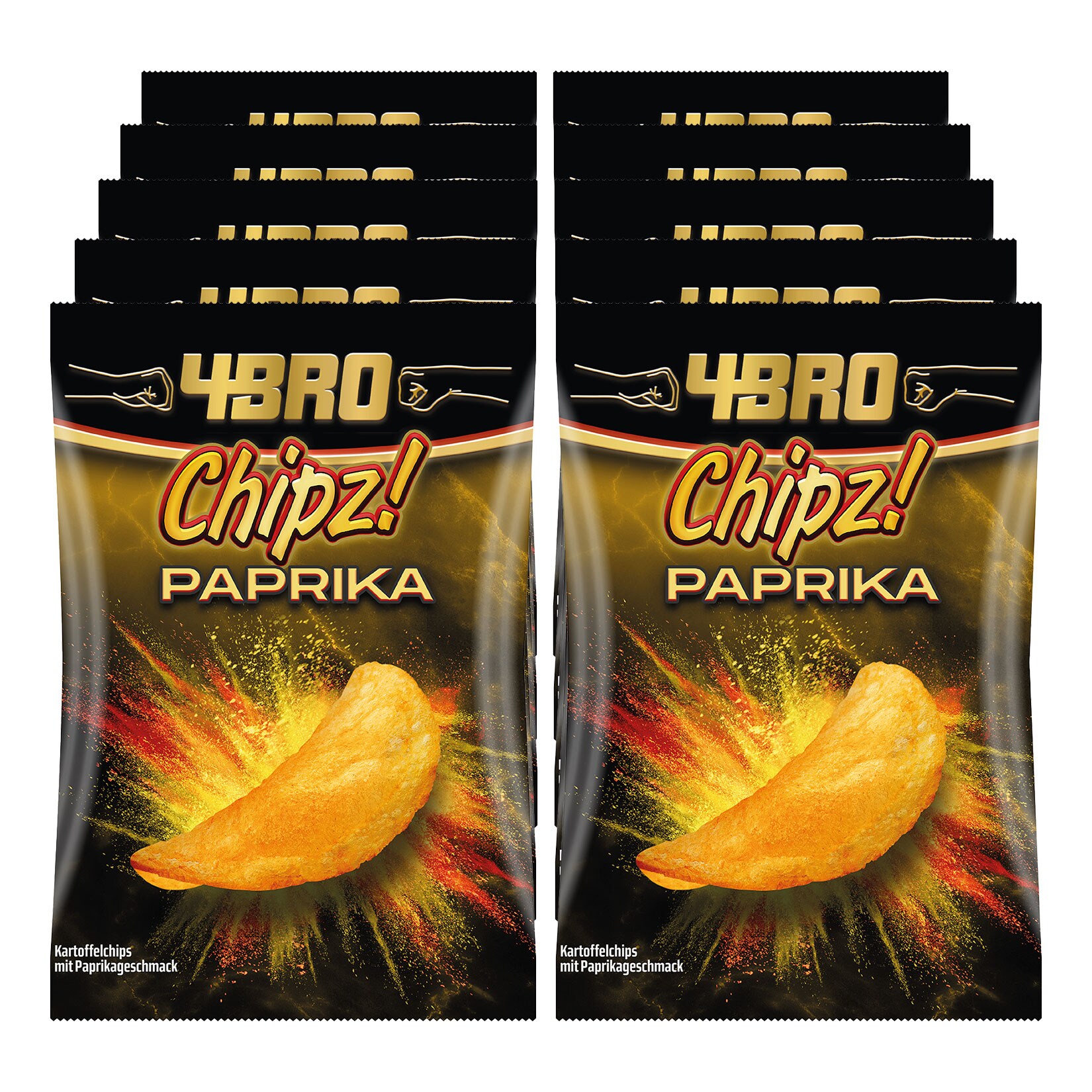 4BRO Chipz! Paprika 125 g, 10er Pack - Bild 1