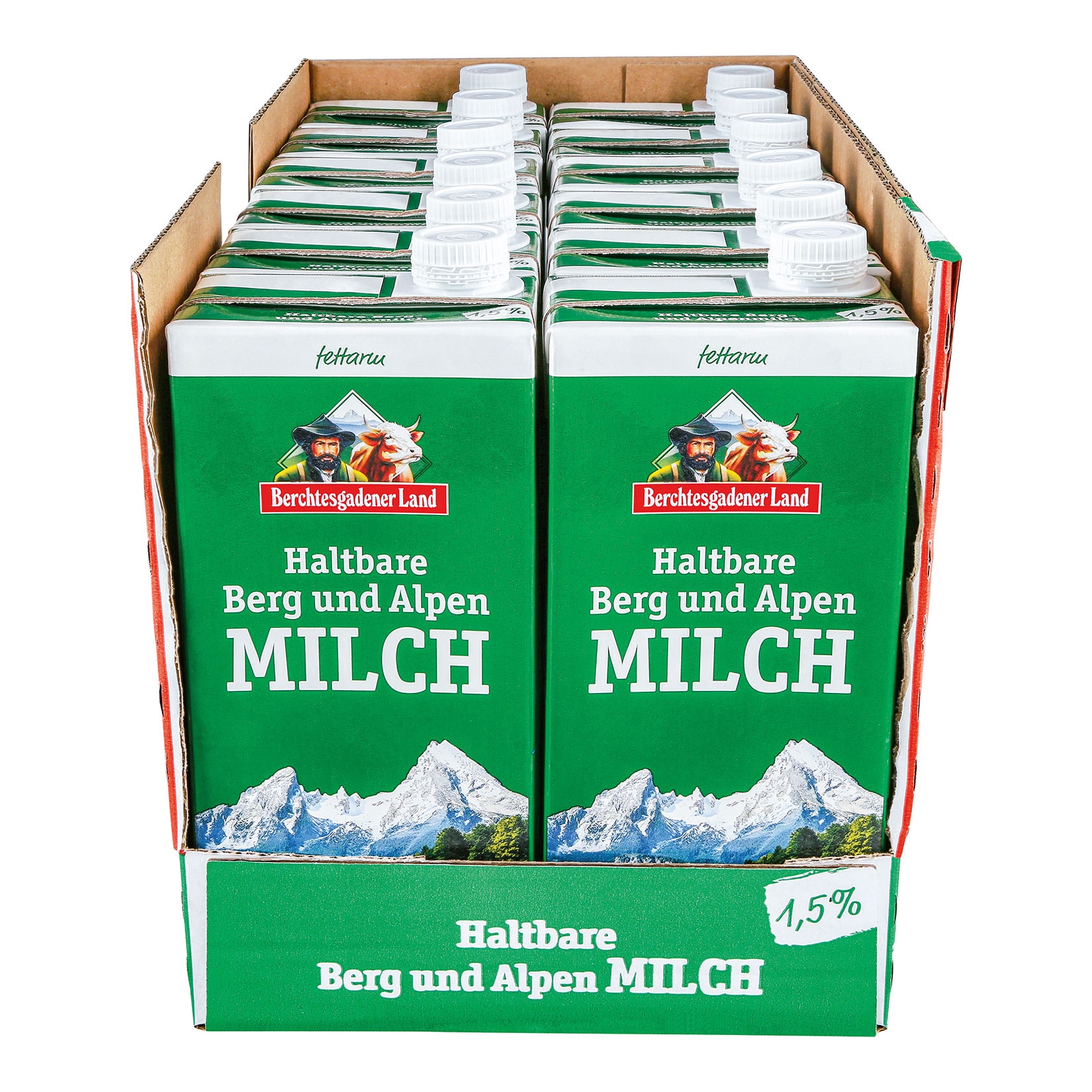 Berchtesgadener Land H-Milch 1,5% 1 Liter, 12er Pack - Bild 1