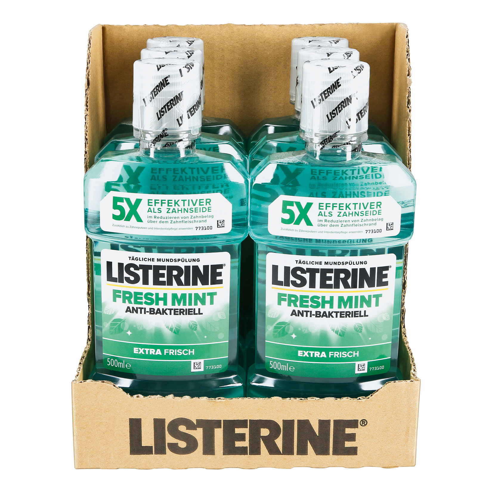 Listerine Mundsp&uuml;lung Fresh Mint 500 ml, 6er Pack - Bild 1