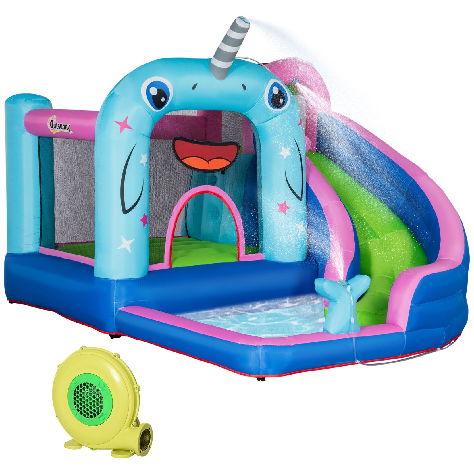 Outsunny Hüpfburg Oxfordstoff, Polyester | 04251774950077