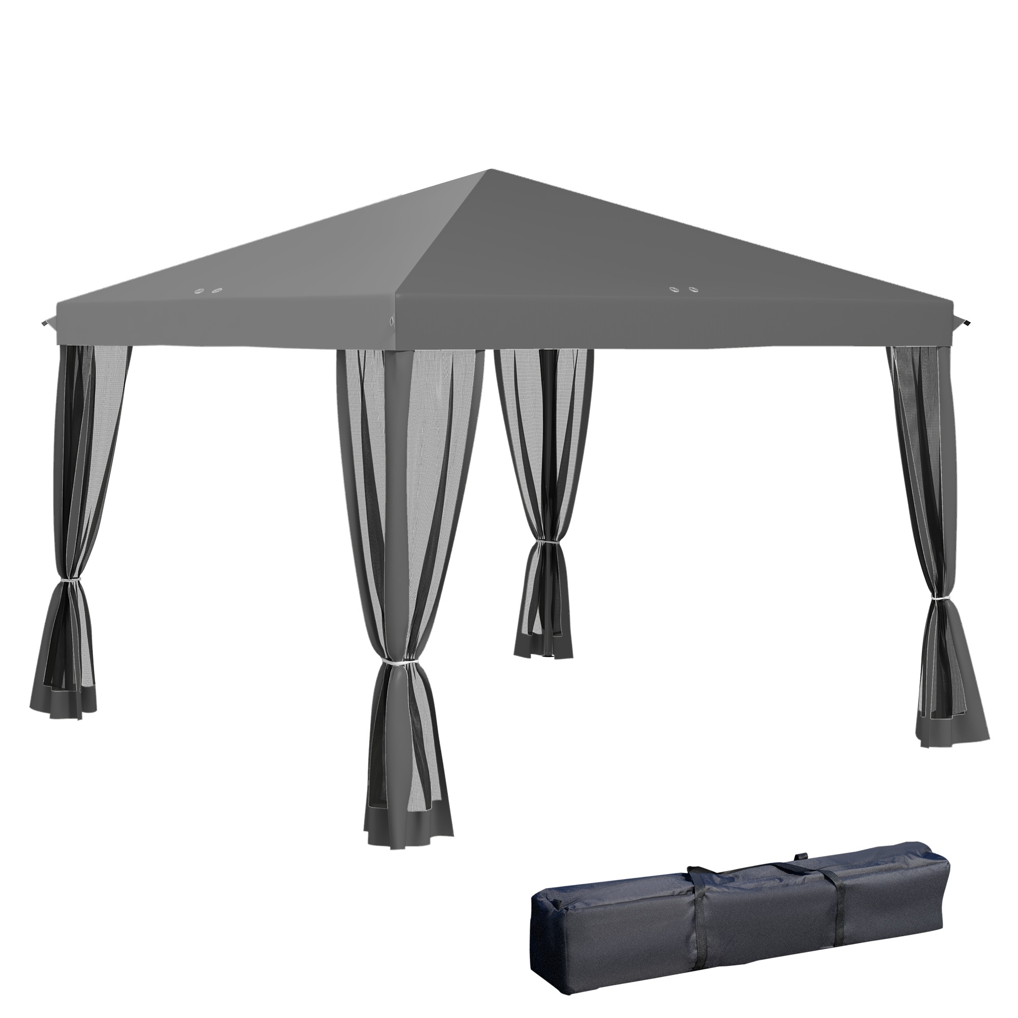 Outsunny Pavillon Metall, Polyester - Bild 1