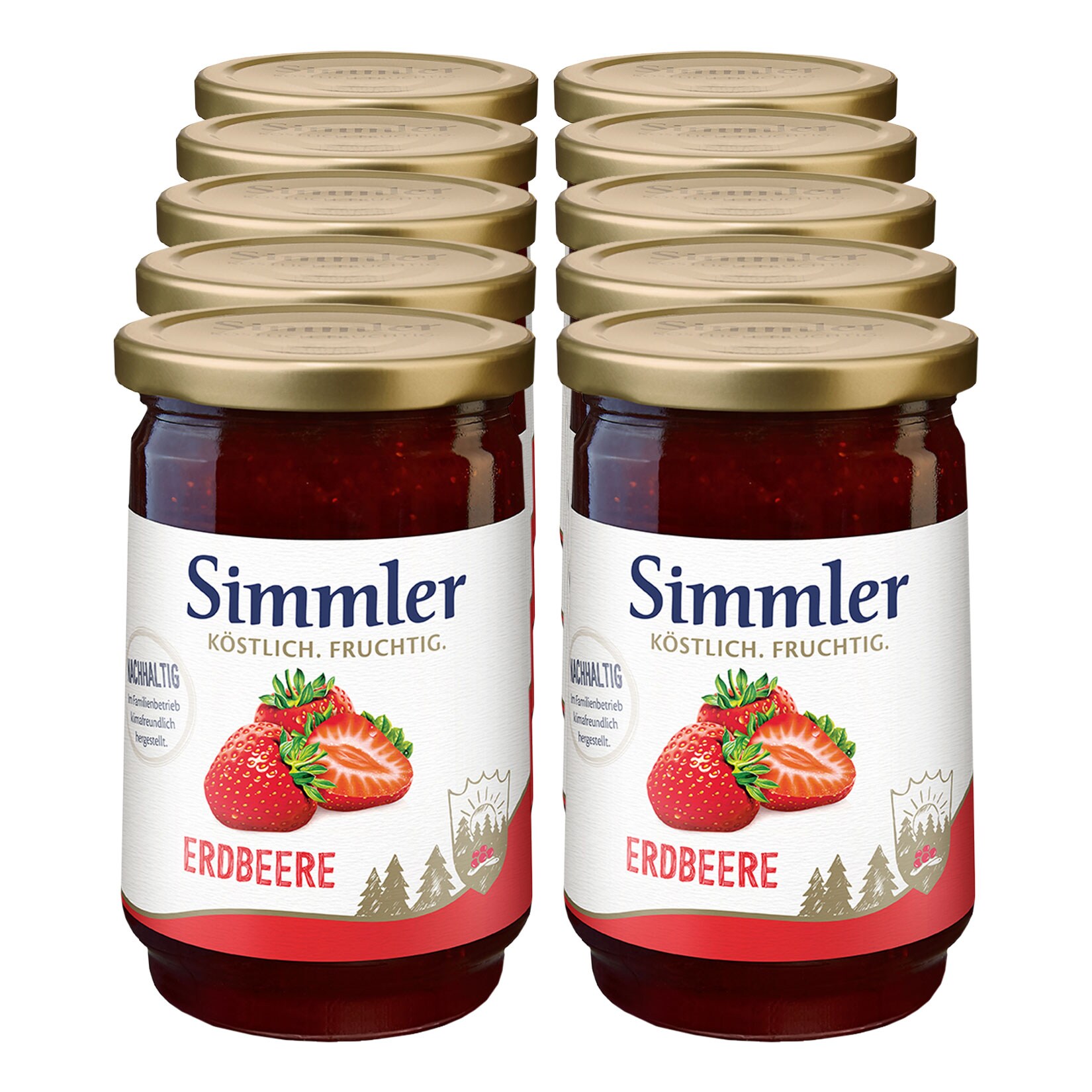 Simmler Erdbeer-Konfit&uuml;re 450 g, 10er Pack - Bild 1