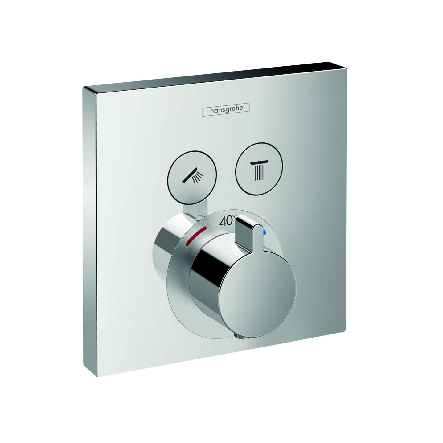 HansGrohe Thermostat Unterputz ShowerSelect Fertigset 2 Verbraucher chrom