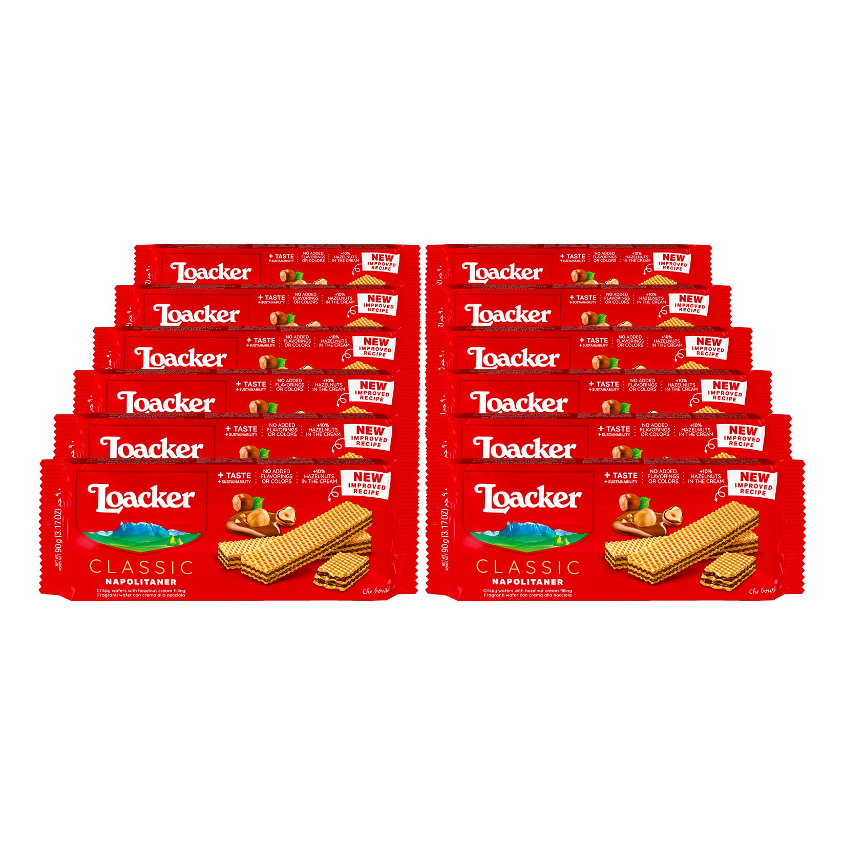 Loacker Waffeln Classic Napolitaner 90 g, 12er Pack - Bild 1