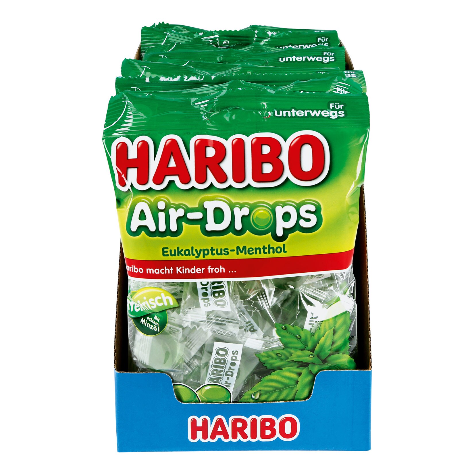 Haribo Air-Drops Ice Mint 100 g, 12er Pack - Bild 1