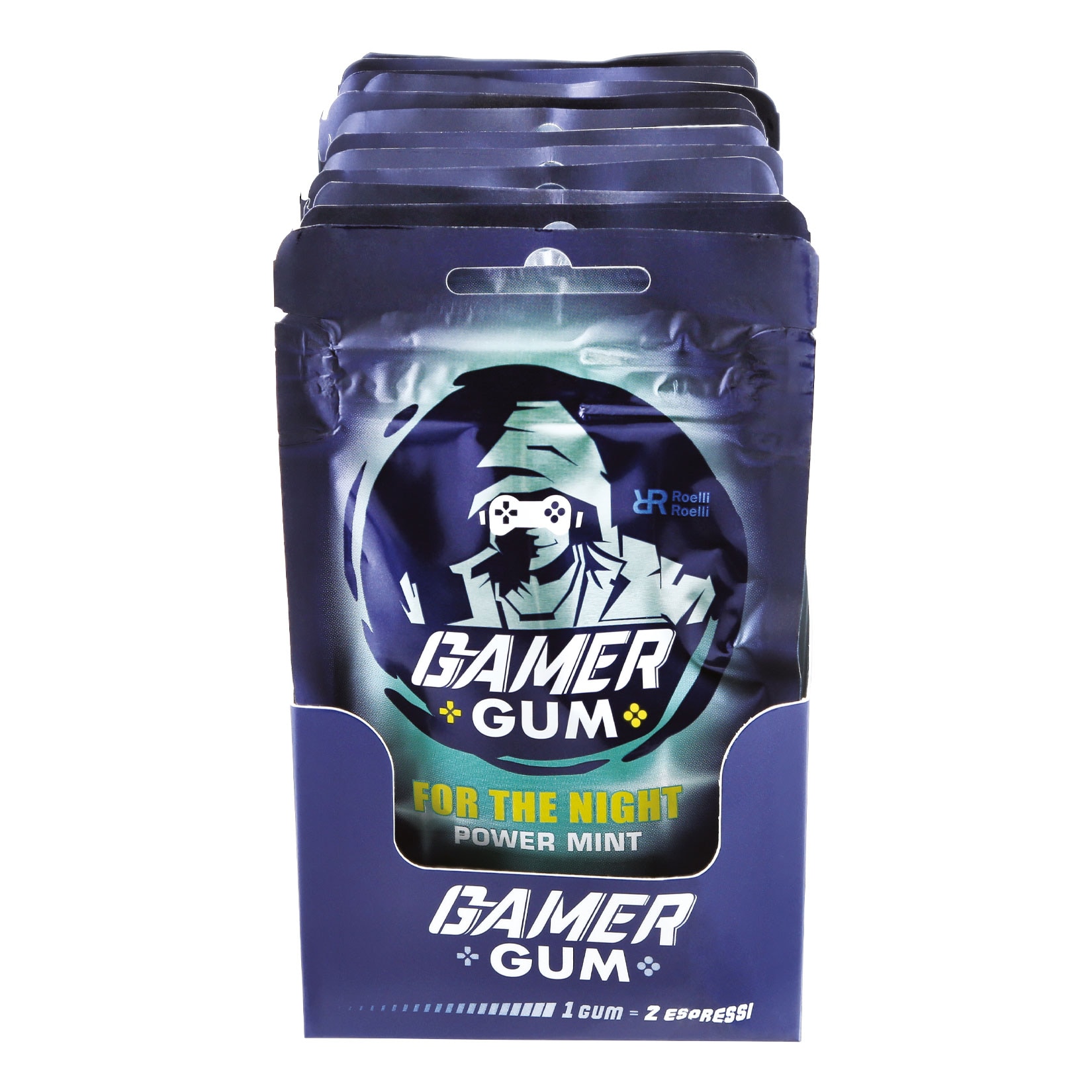 Gamer Gum For the Night Power Mint 24 g, 12er Pack - Bild 1