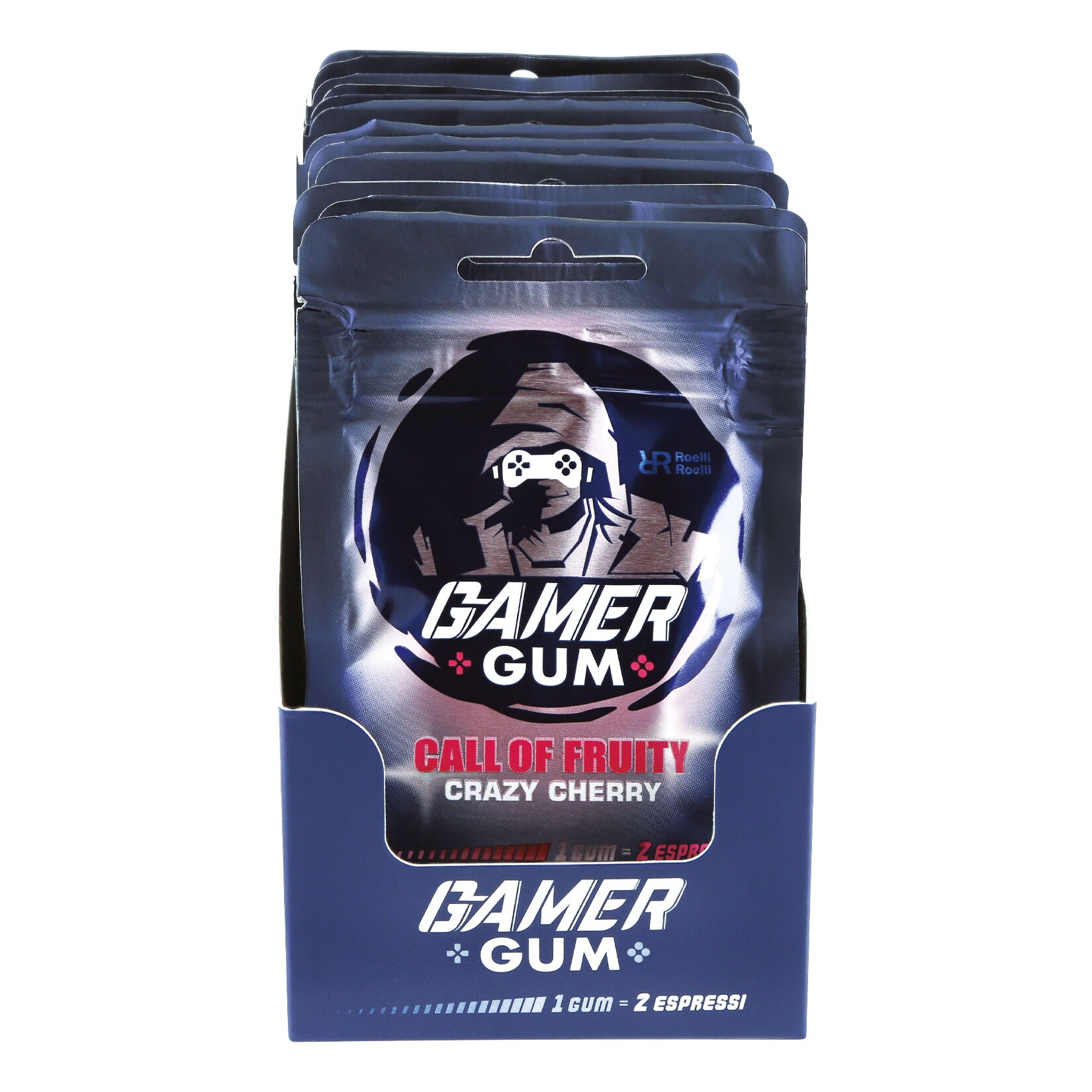 Gamer Gum Call of Fruity Crazy Cherry 24 g, 12er Pack - Bild 1