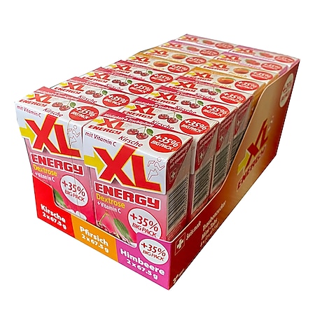 XL-Energy Traubenzucker Big Pack 2x67,5 g, verschiedene Sorten, 8er Pack - Bild 1