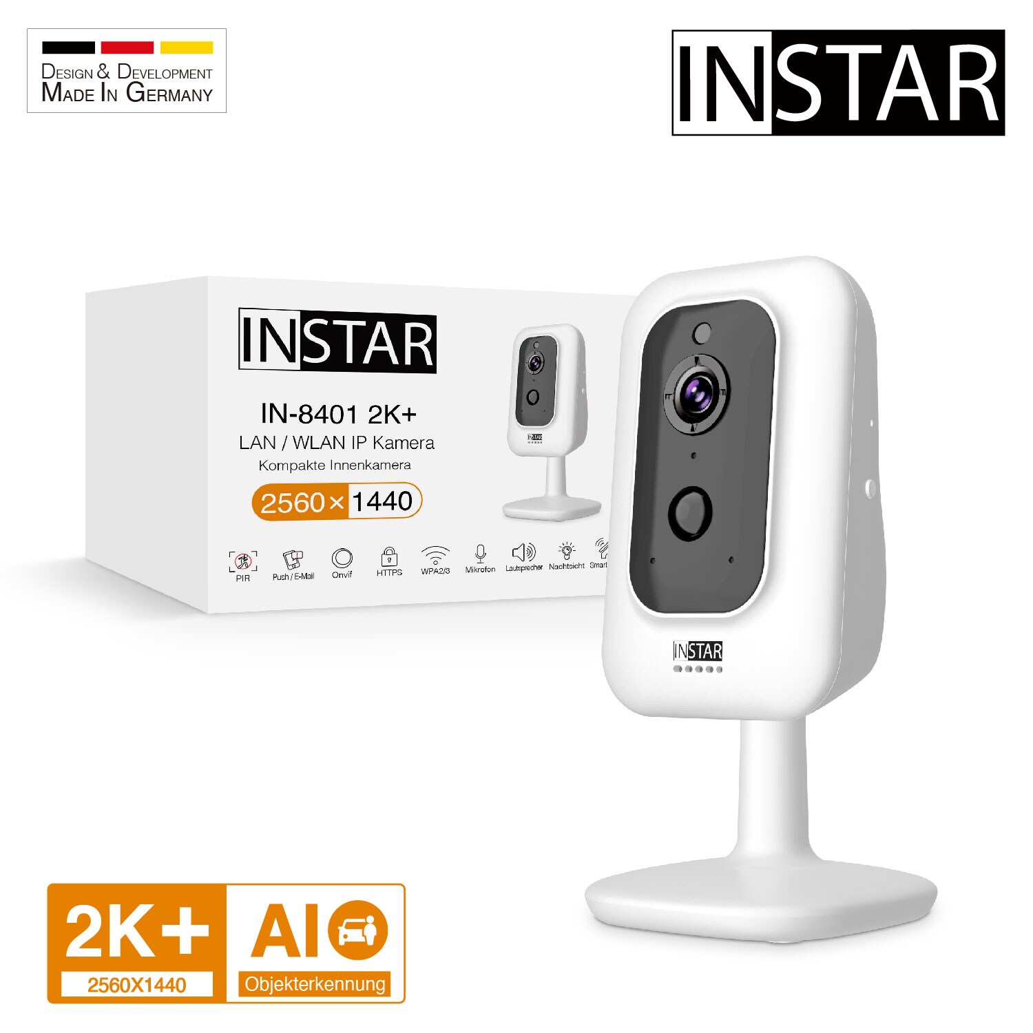 INSTAR IN-8401 2K+ Überwachungskamera Weiß | 04260591891043