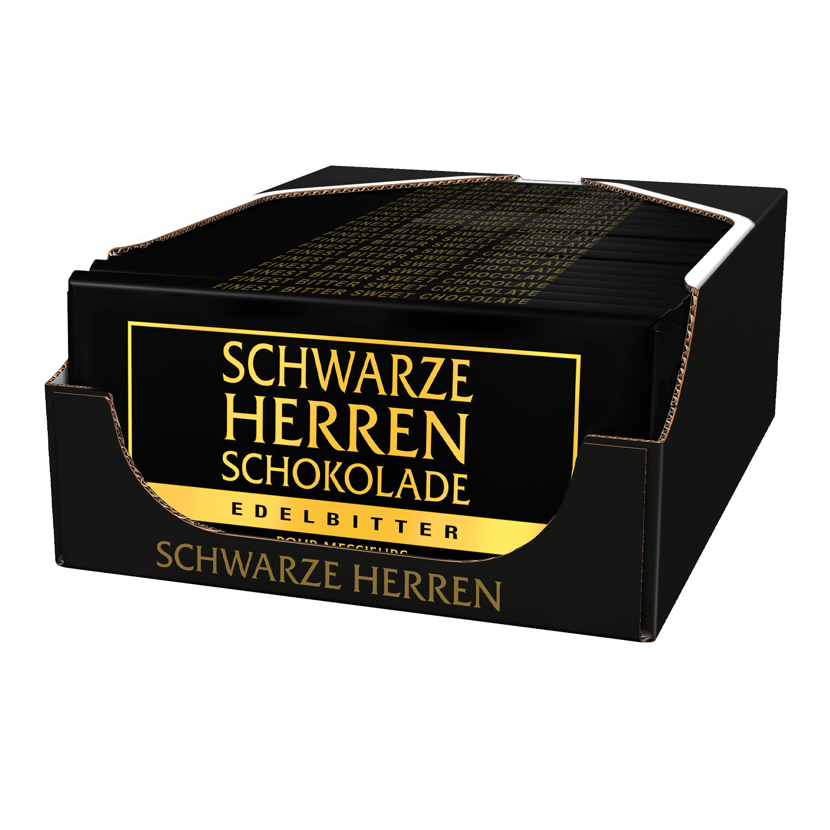 Schwarze Herren Schokolade Edelbitter 100 g, 20er Pack - Bild 1