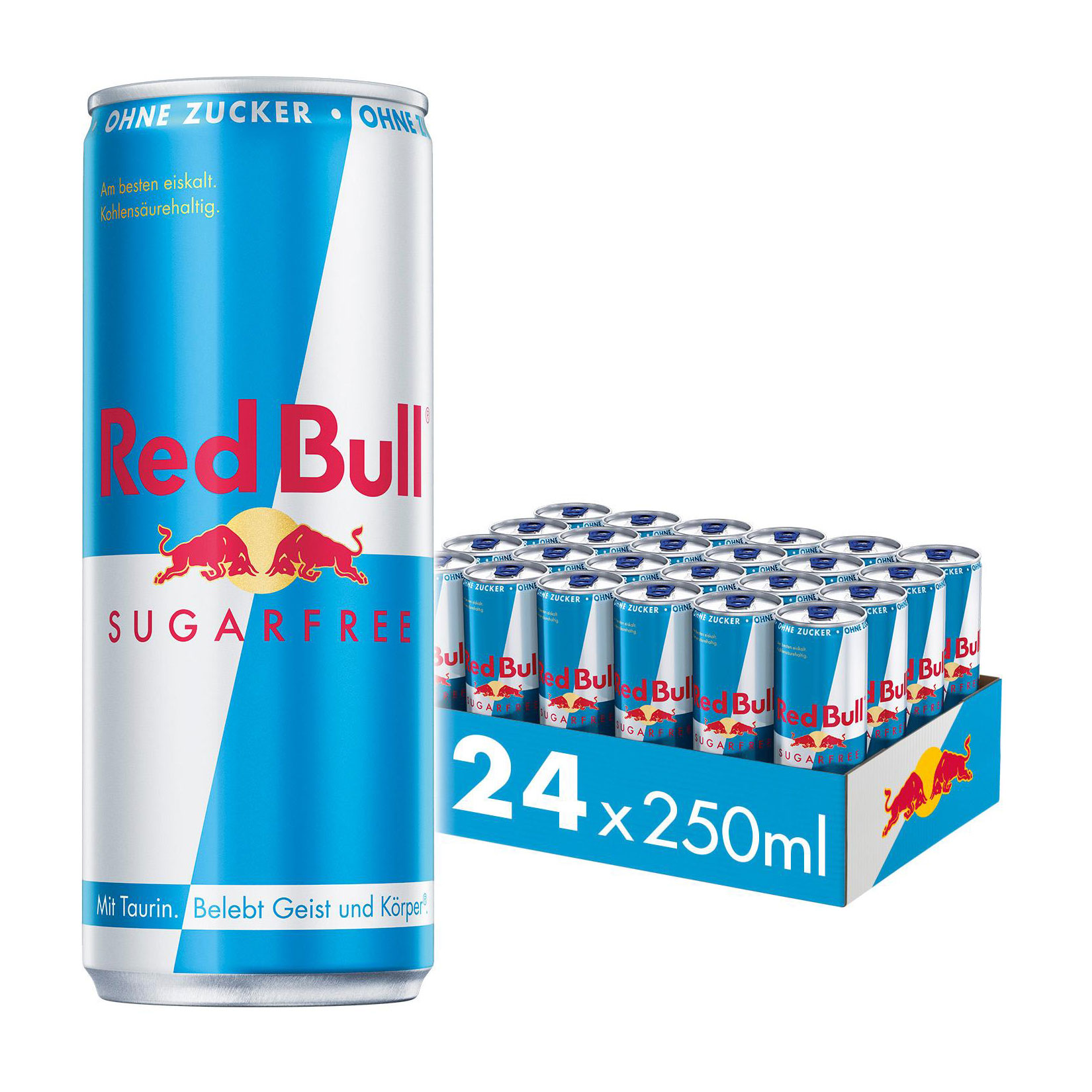 Red Bull Energy Drink Sugarfree 0,25 Liter Dose, 24er Pack - Bild 1