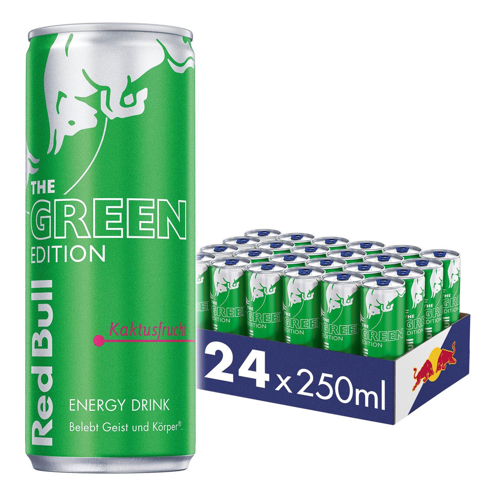 Red Bull Energy Drink Green Edition Kaktusfrucht 0,25 Liter Dose, 24er Pack - Bild 1