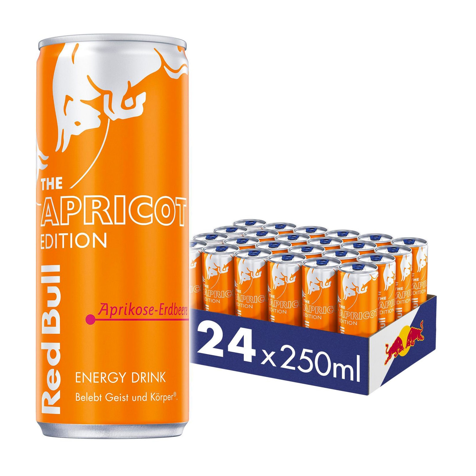 Red Bull Energy Drink Apricot Edition Aprikose-Erdbeere 0,25 Liter Dose, 24er Pack - Bild 1