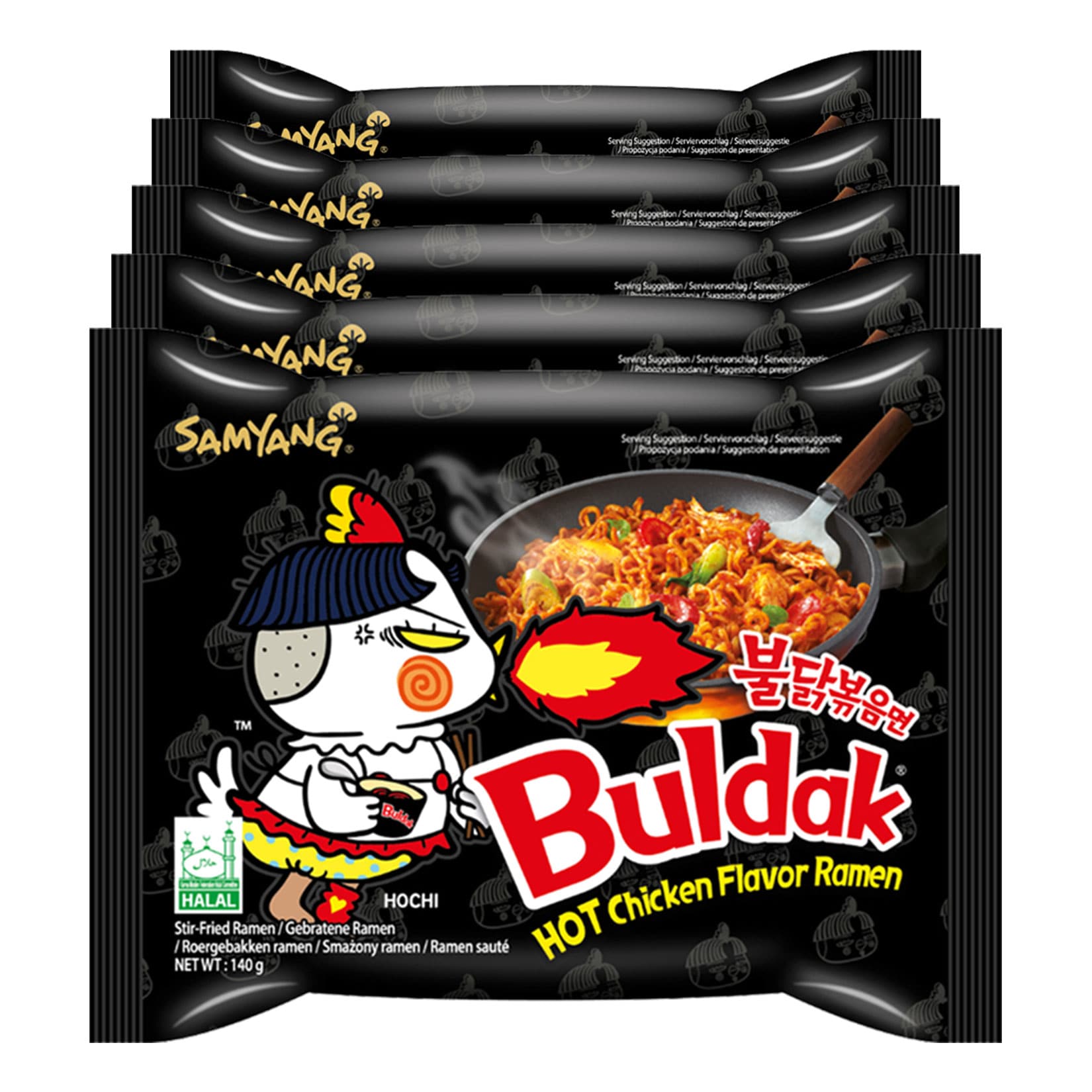 Samyang Ramen Hot Chicken 140 g, 5er Pack - Bild 1
