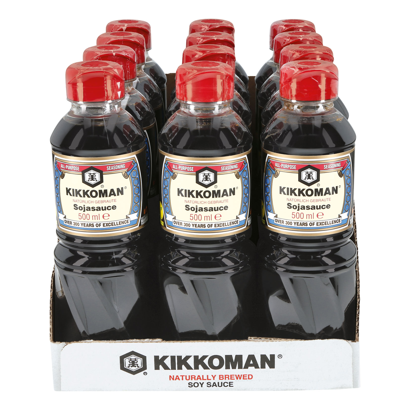 Kikkoman Sojasauce 500 ml, 12er Pack - Bild 1