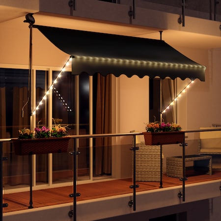 Swing&Harmonie LED - Markise mit Kurbel Klemmmarkise Balkonmarkise mit  Beleuchtung und Solarmodul Fallarm Markise Sonnenschutz Terrasse Balkon -  versch. Ausführungen online kaufen bei Netto