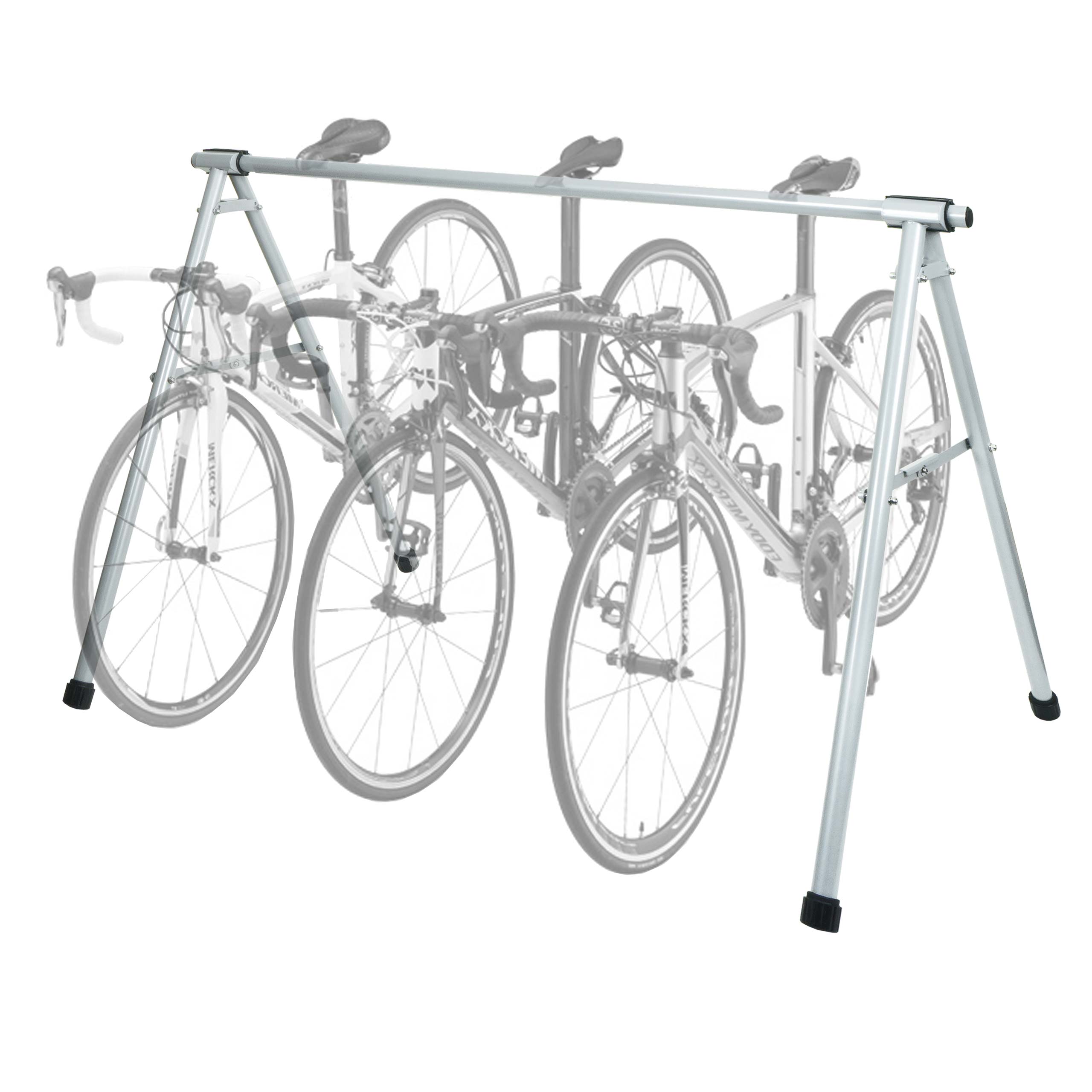 Fahrrad-Sattelst&auml;nder MCW-K39, Fahrradst&auml;nder Aufh&auml;ngeb&uuml;gel, Metall pulverbeschichtet 114x170x114cm ausziehbar ~ silber - Bild 1